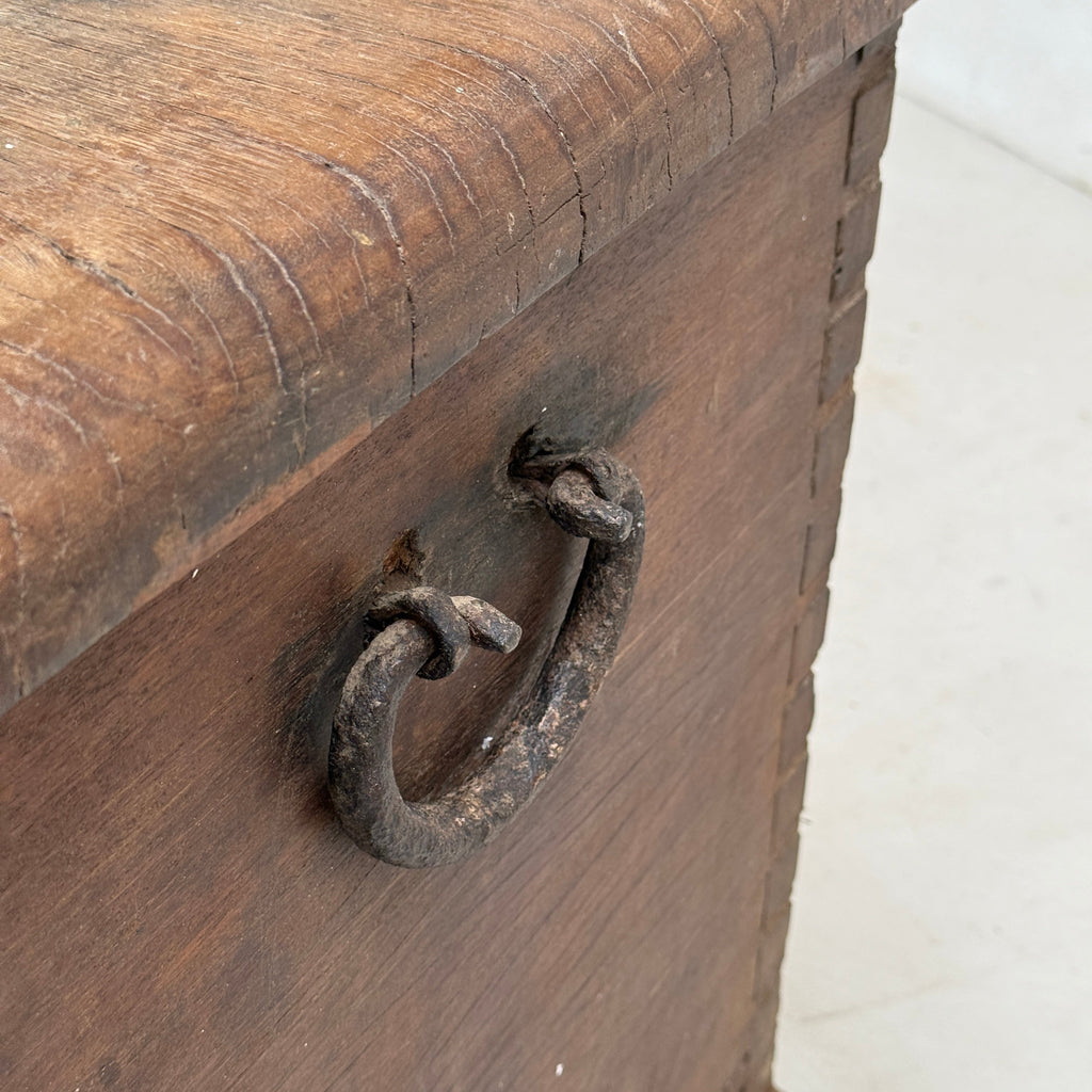 Antique solid teak blanket box storage trunk | Bray