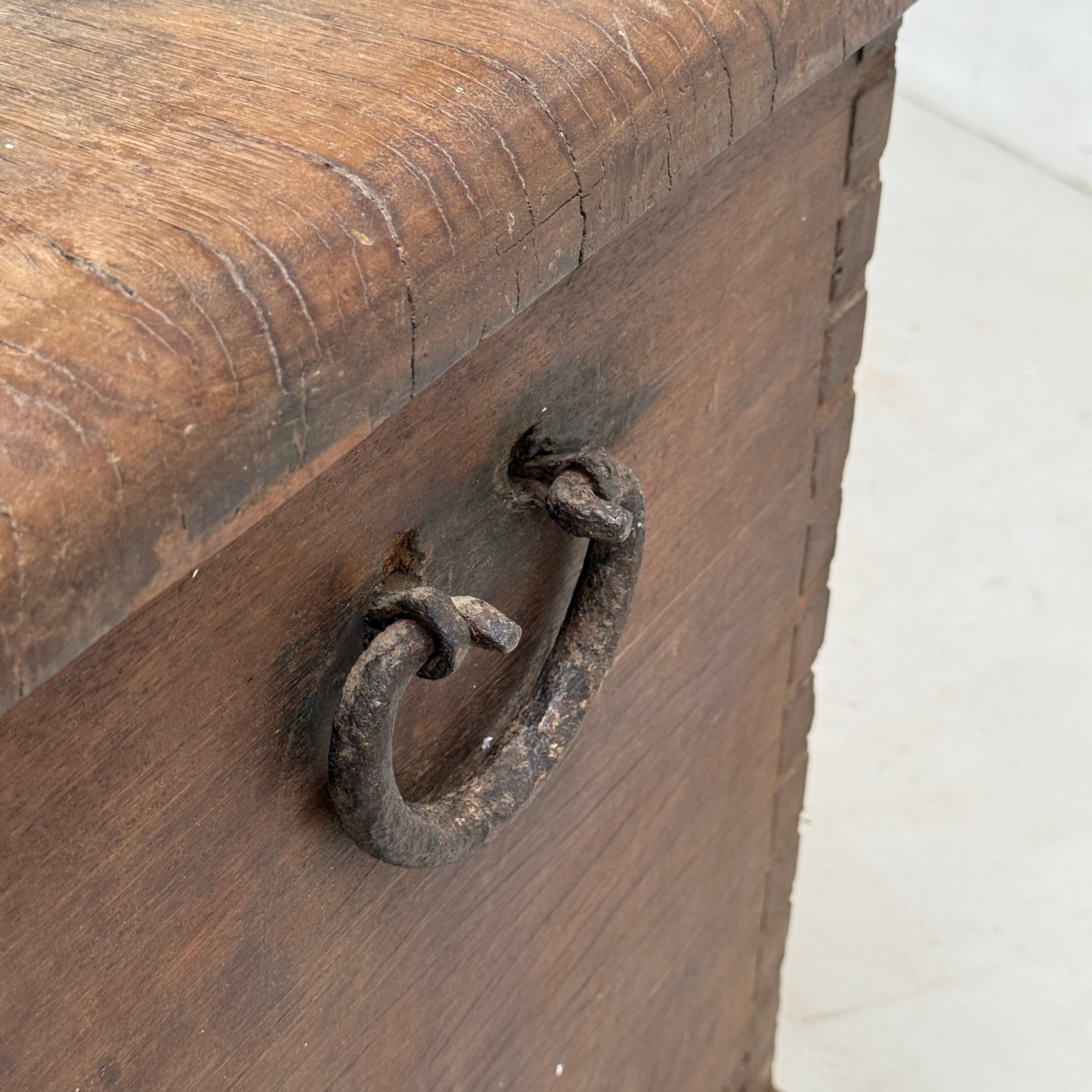 Antique solid teak blanket box storage trunk | Bray