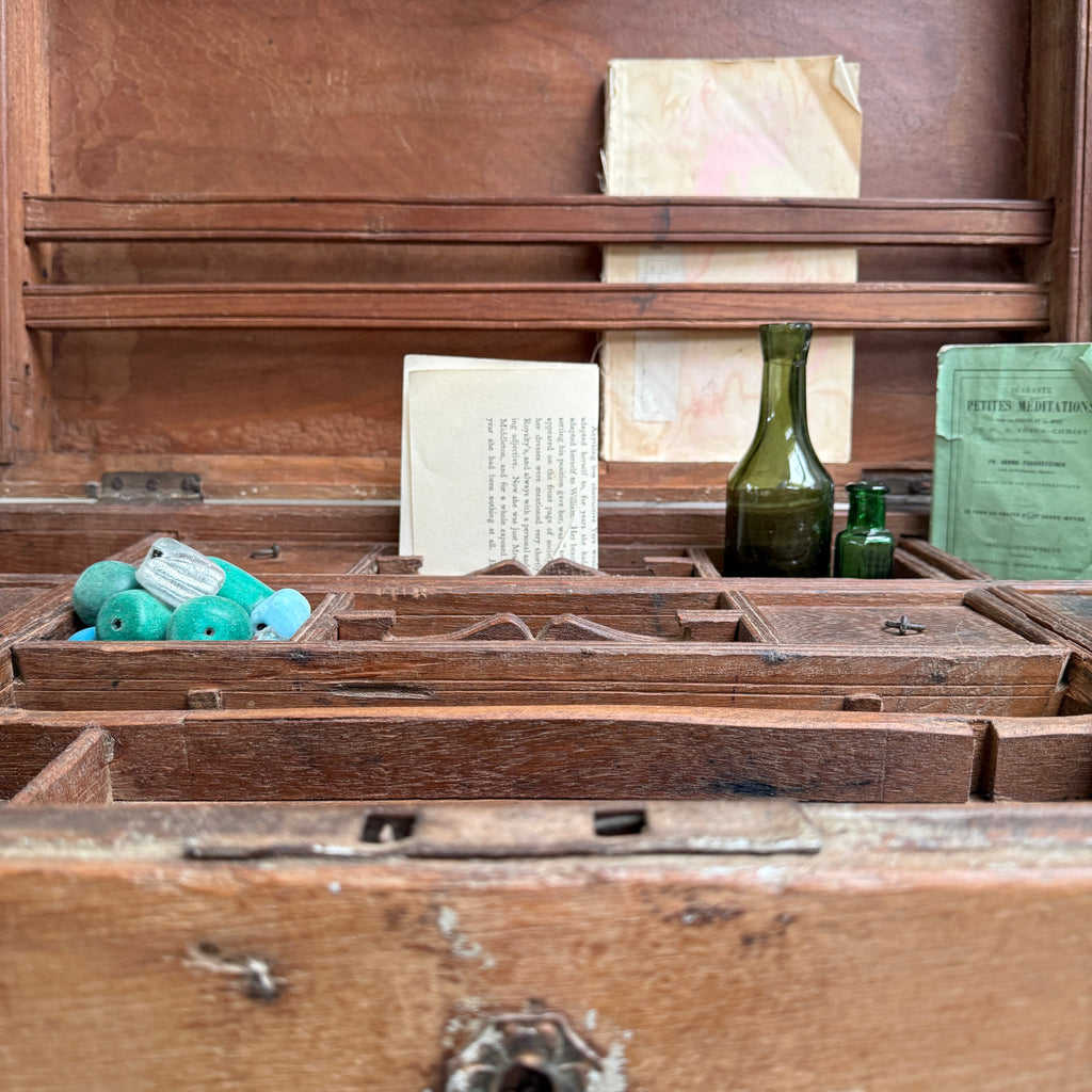 Antique watchmaker's storage chest