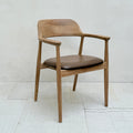 Natural Dining Chair Leather Seat | Hoxton