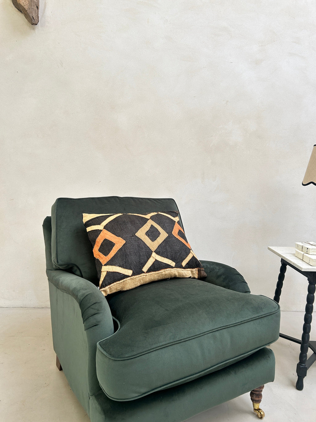 African Kuba Cloth Cushion | Nia Squares