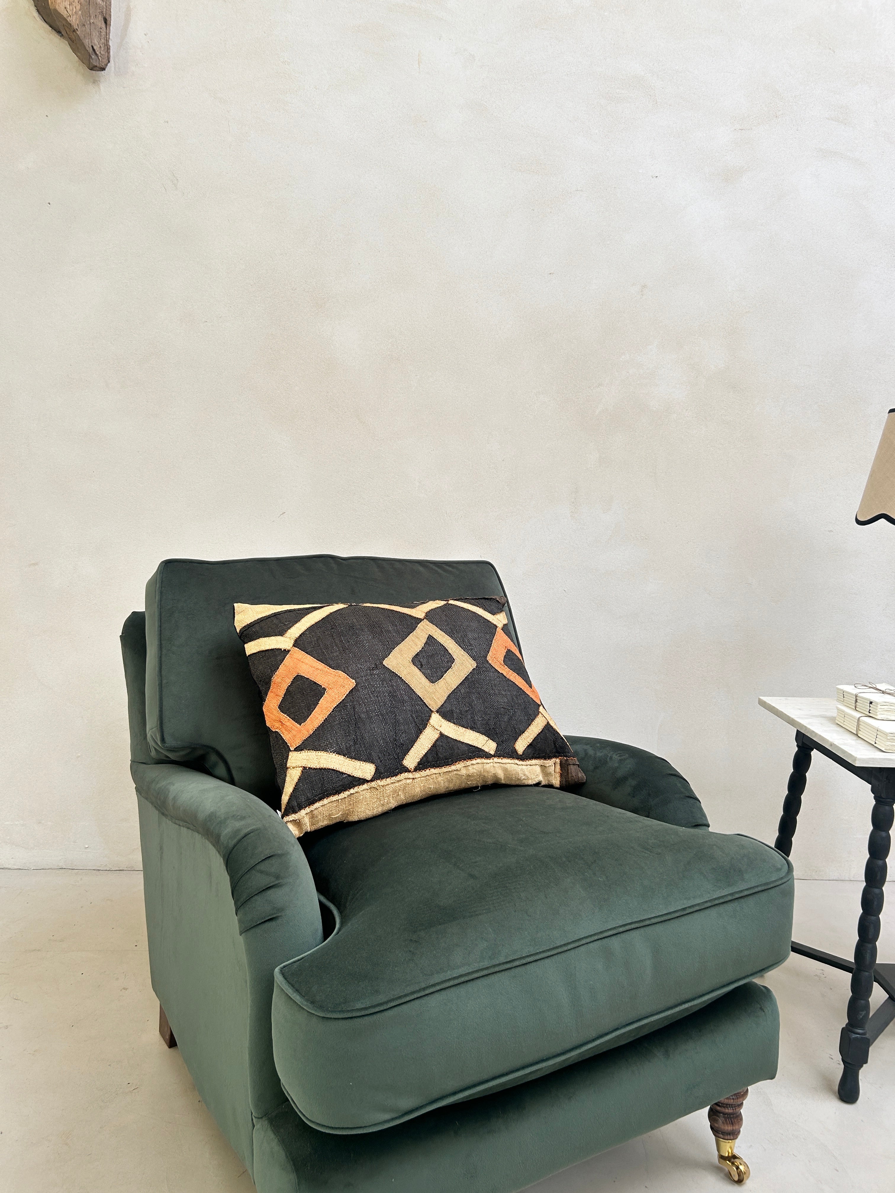 African Kuba Cloth Cushion | Nia Squares