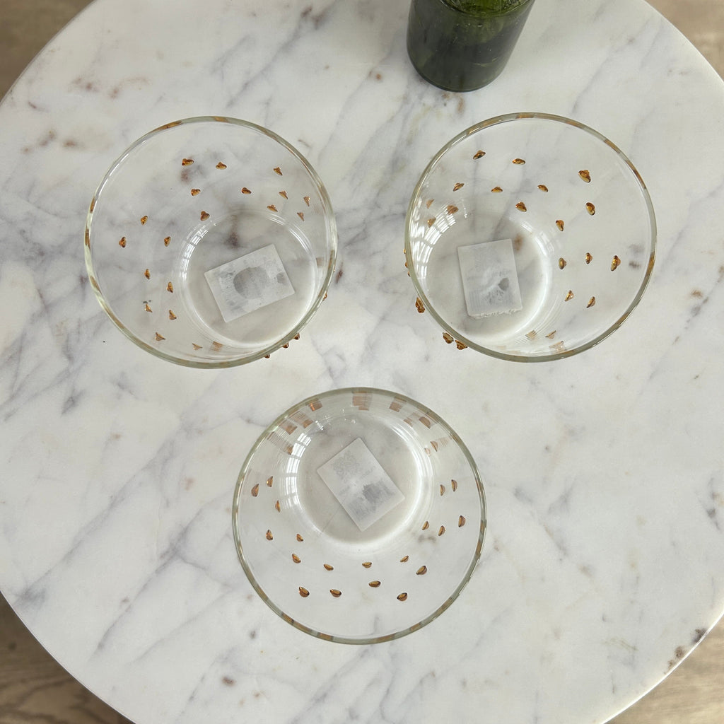 Amber Drinking Glass | Dots