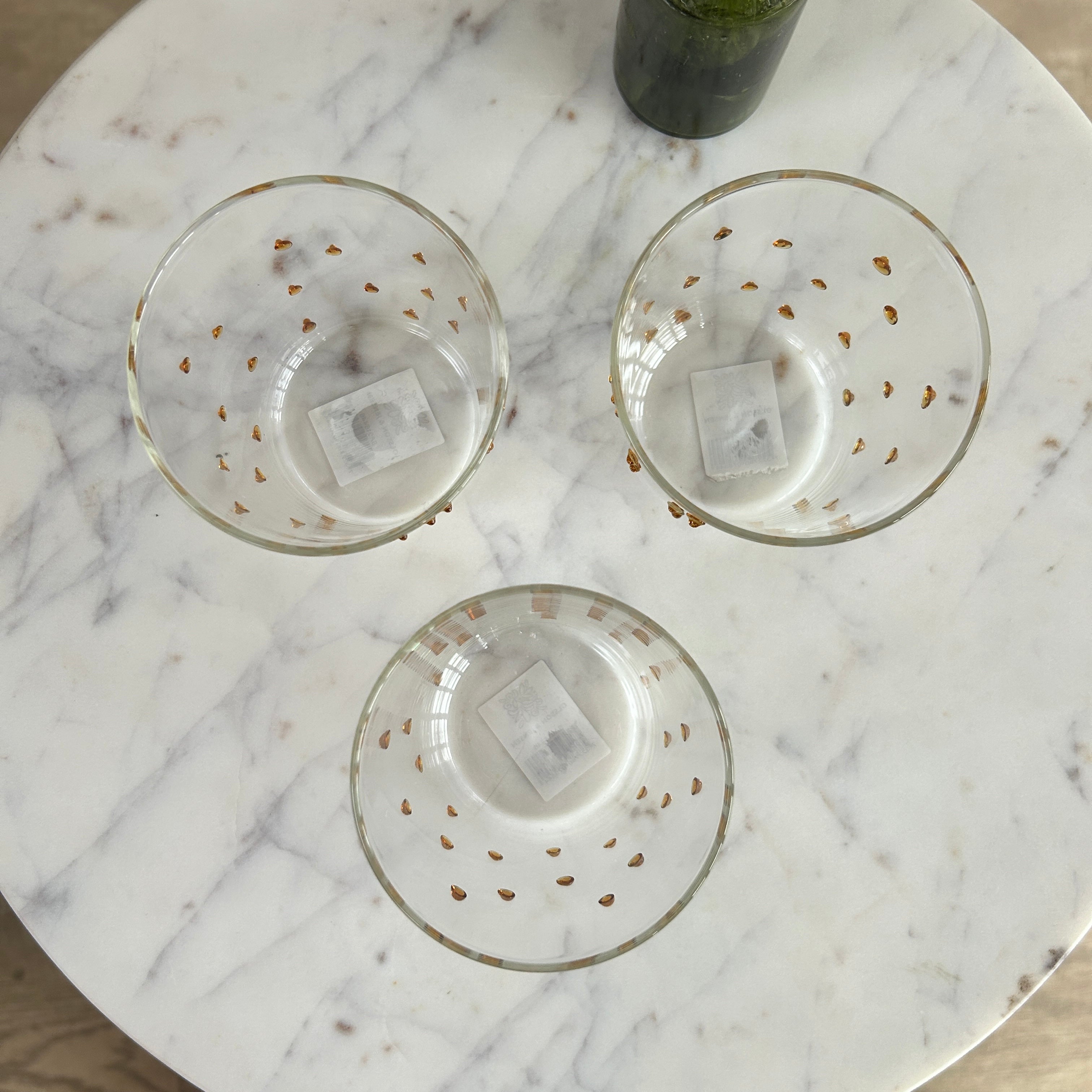 Amber Drinking Glass | Dots