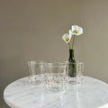 Amber Drinking Glass | Dots