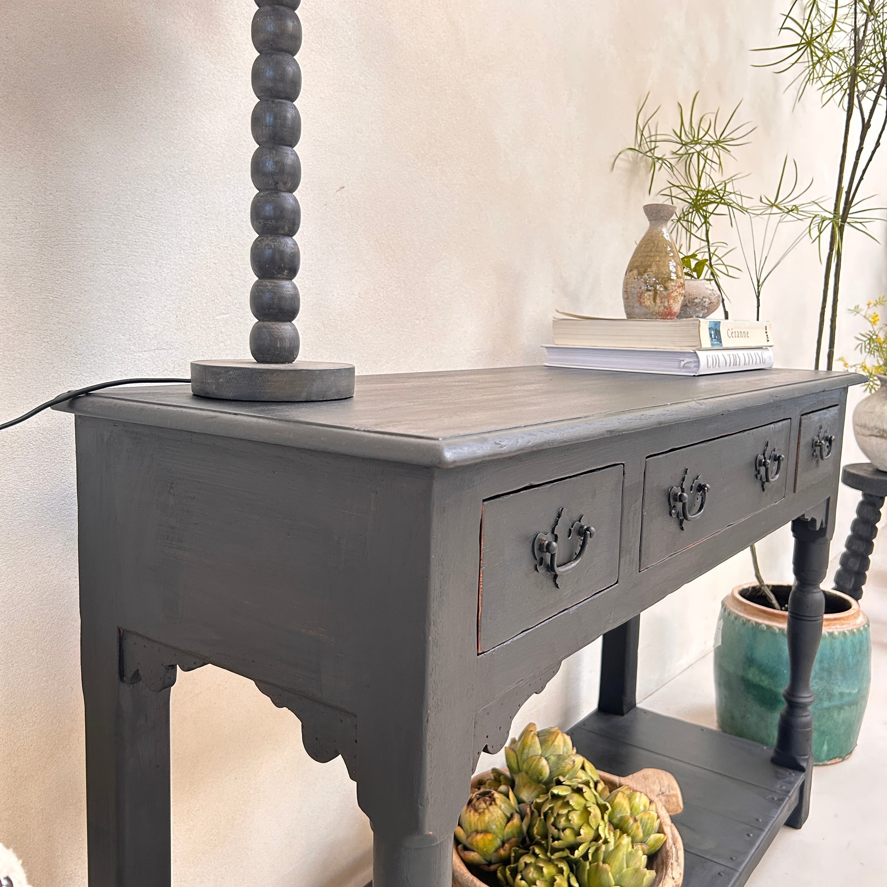 Antique Black Console Table | Winchcombe