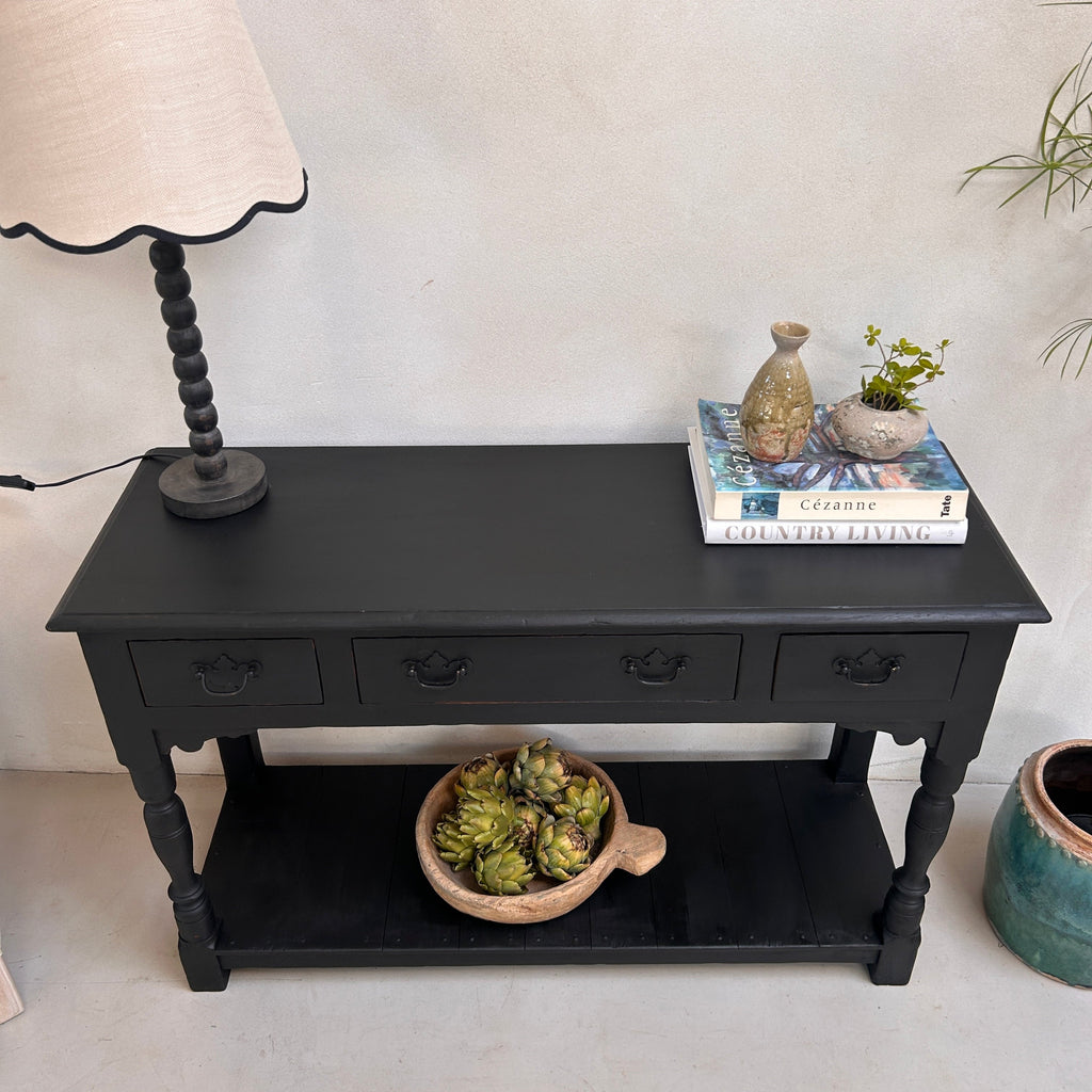 Antique Black Console Table | Winchcombe