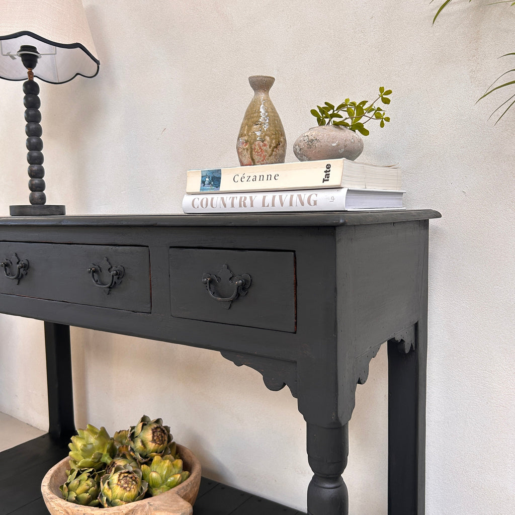 Antique Black Console Table | Winchcombe