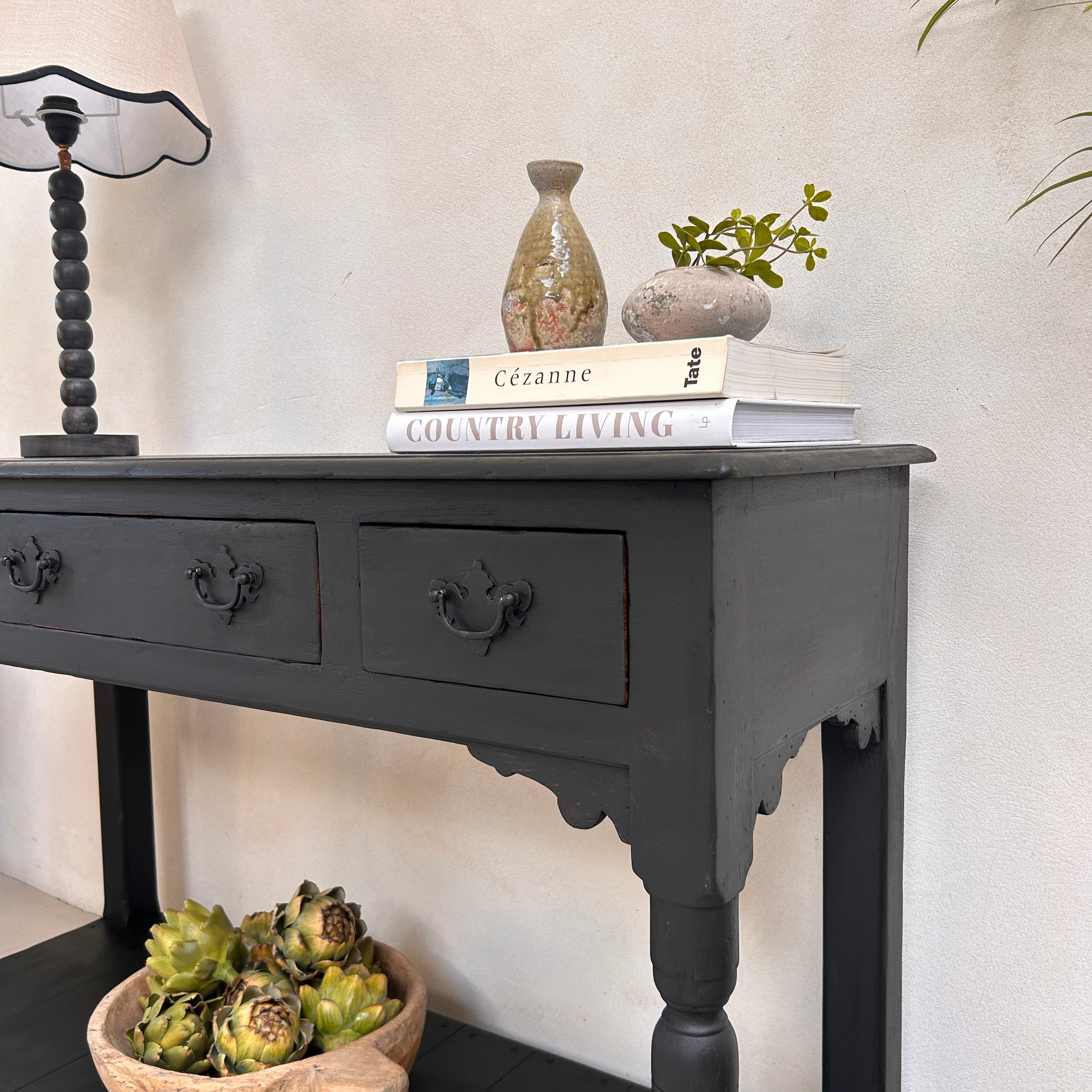 Antique Black Console Table | Winchcombe
