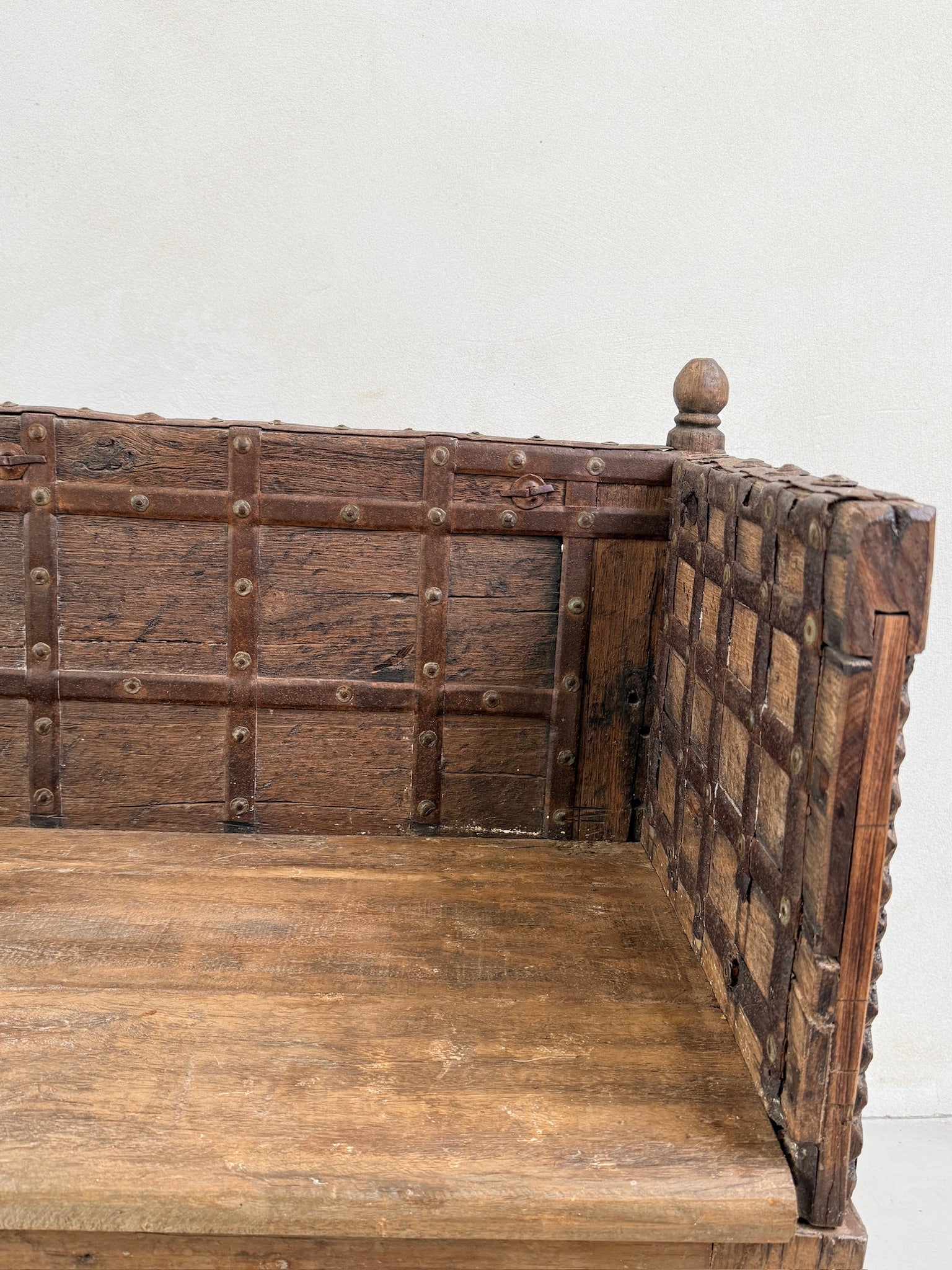 Antique Carved Hallway Bench | Mira
