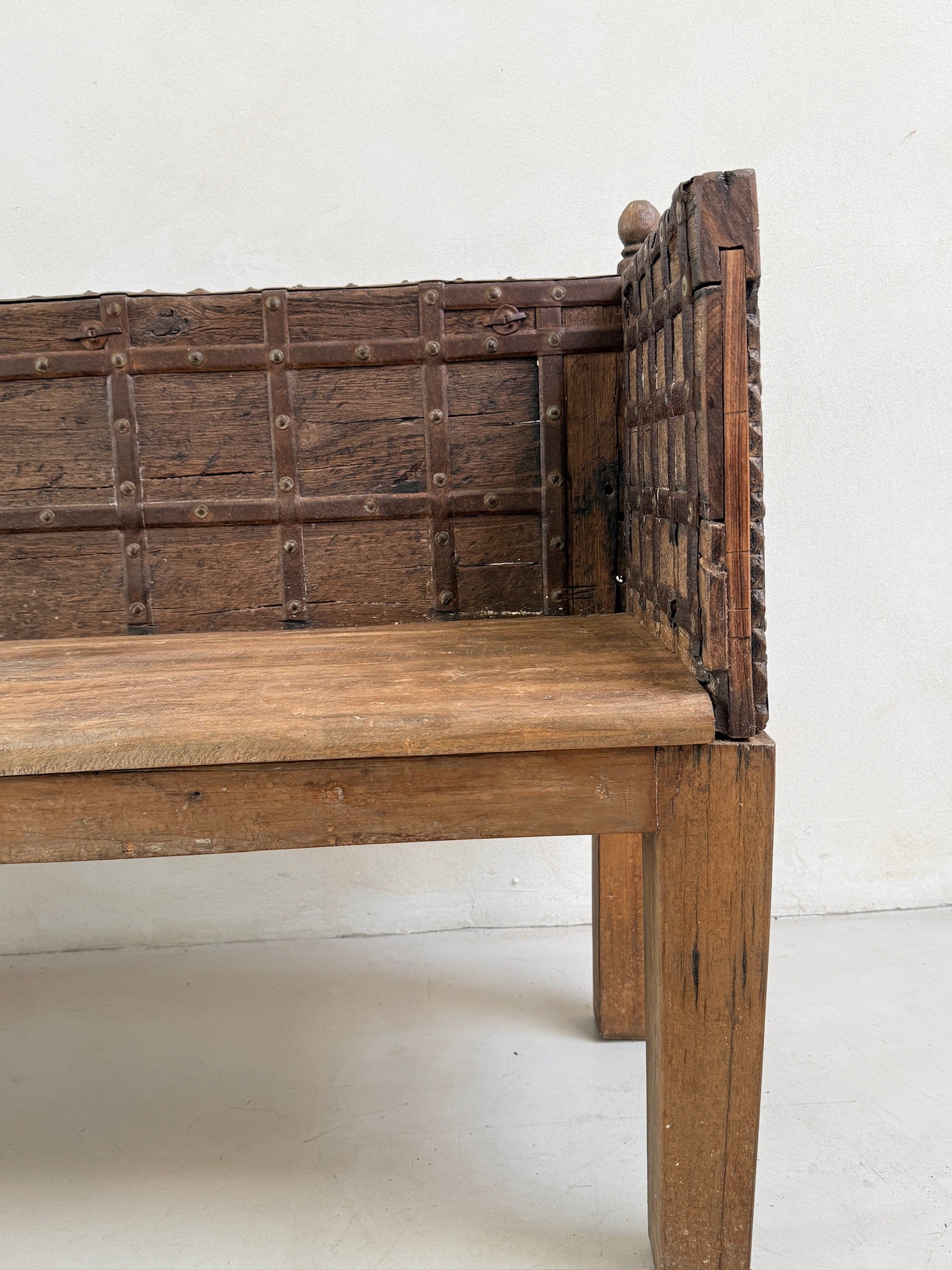 Antique Carved Hallway Bench | Mira