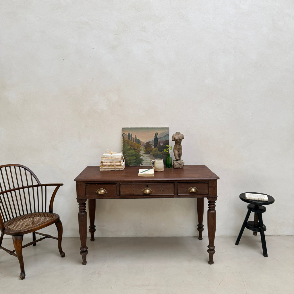 Antique Dark Wood Desk | Harry