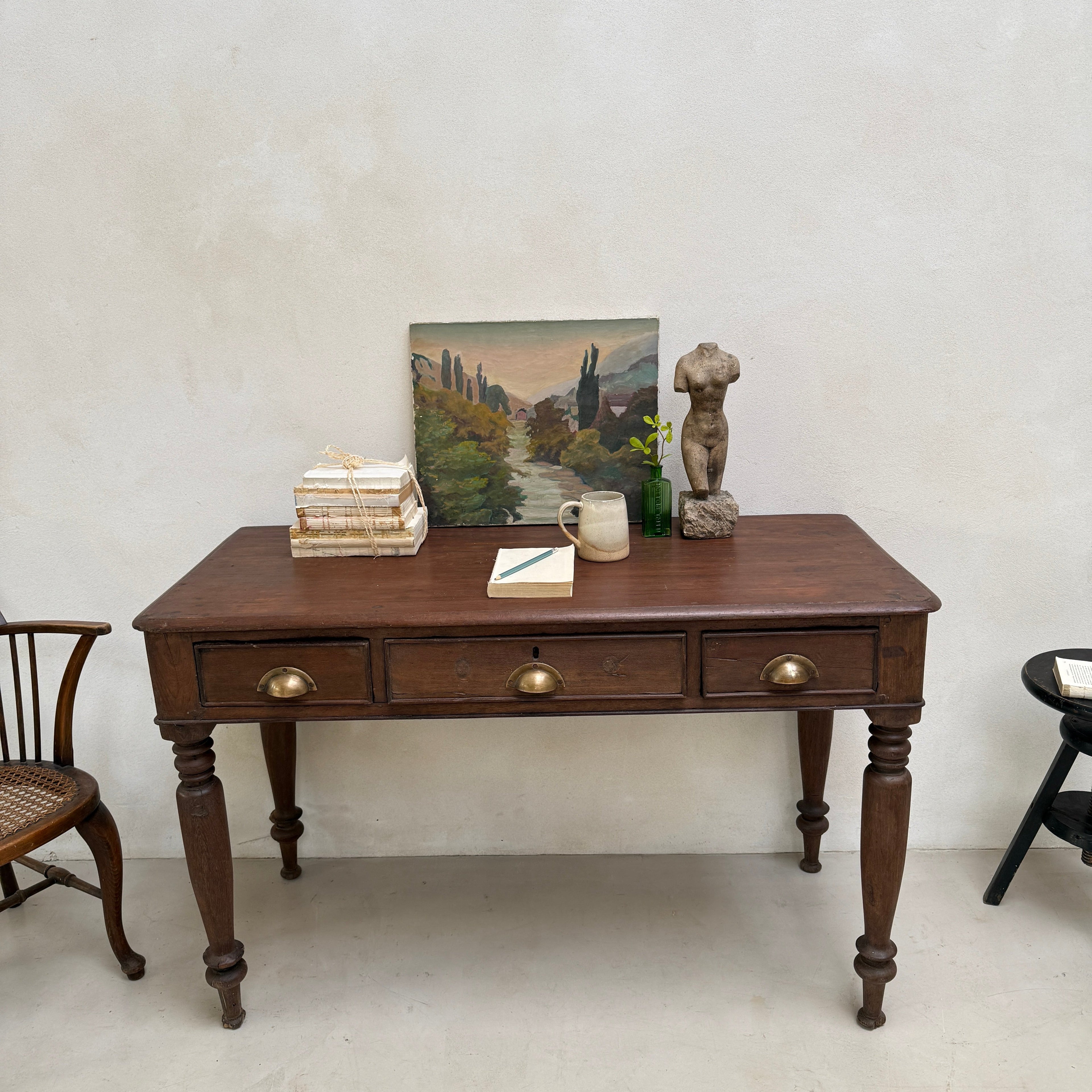 Antique Dark Wood Desk | Harry