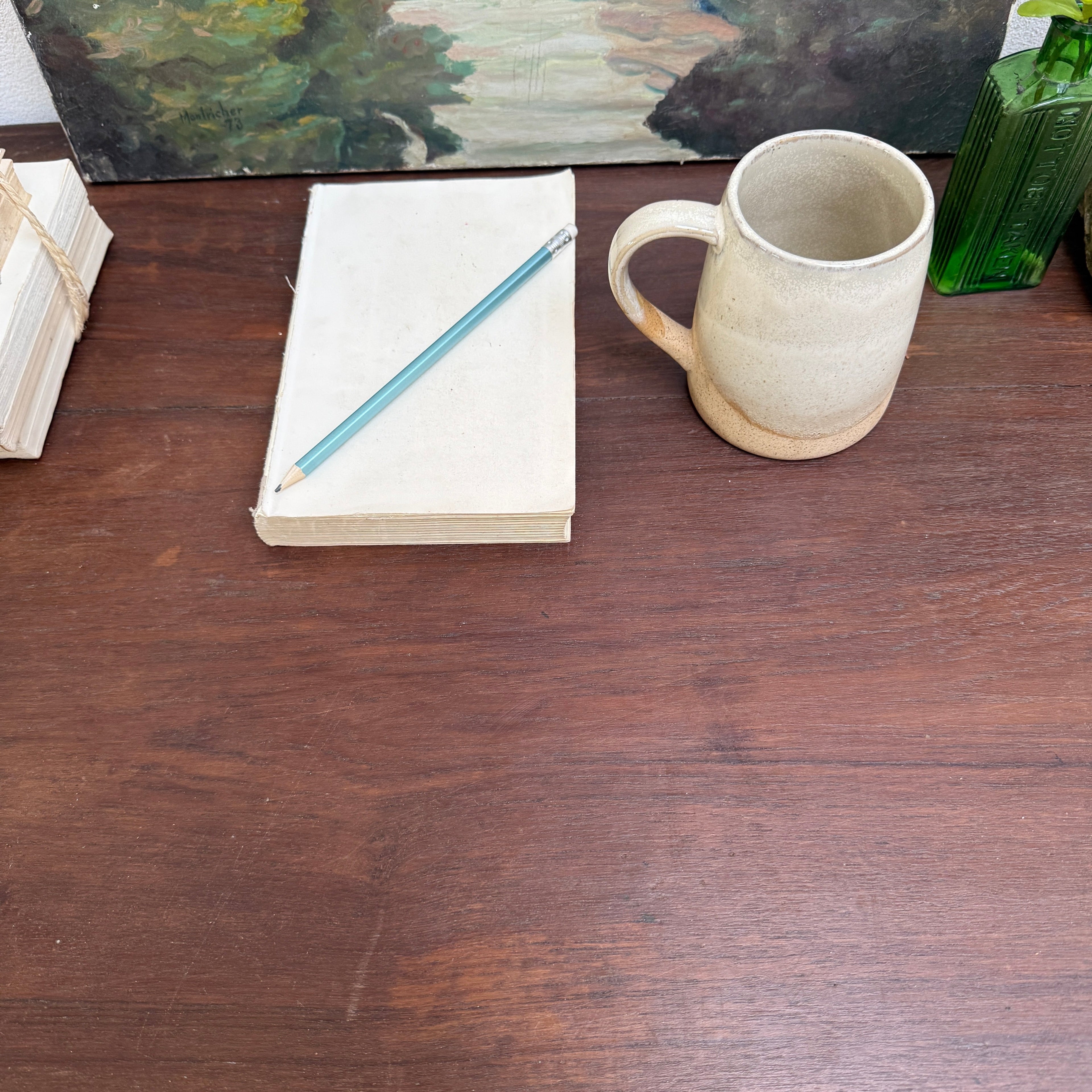 Antique Dark Wood Desk | Harry