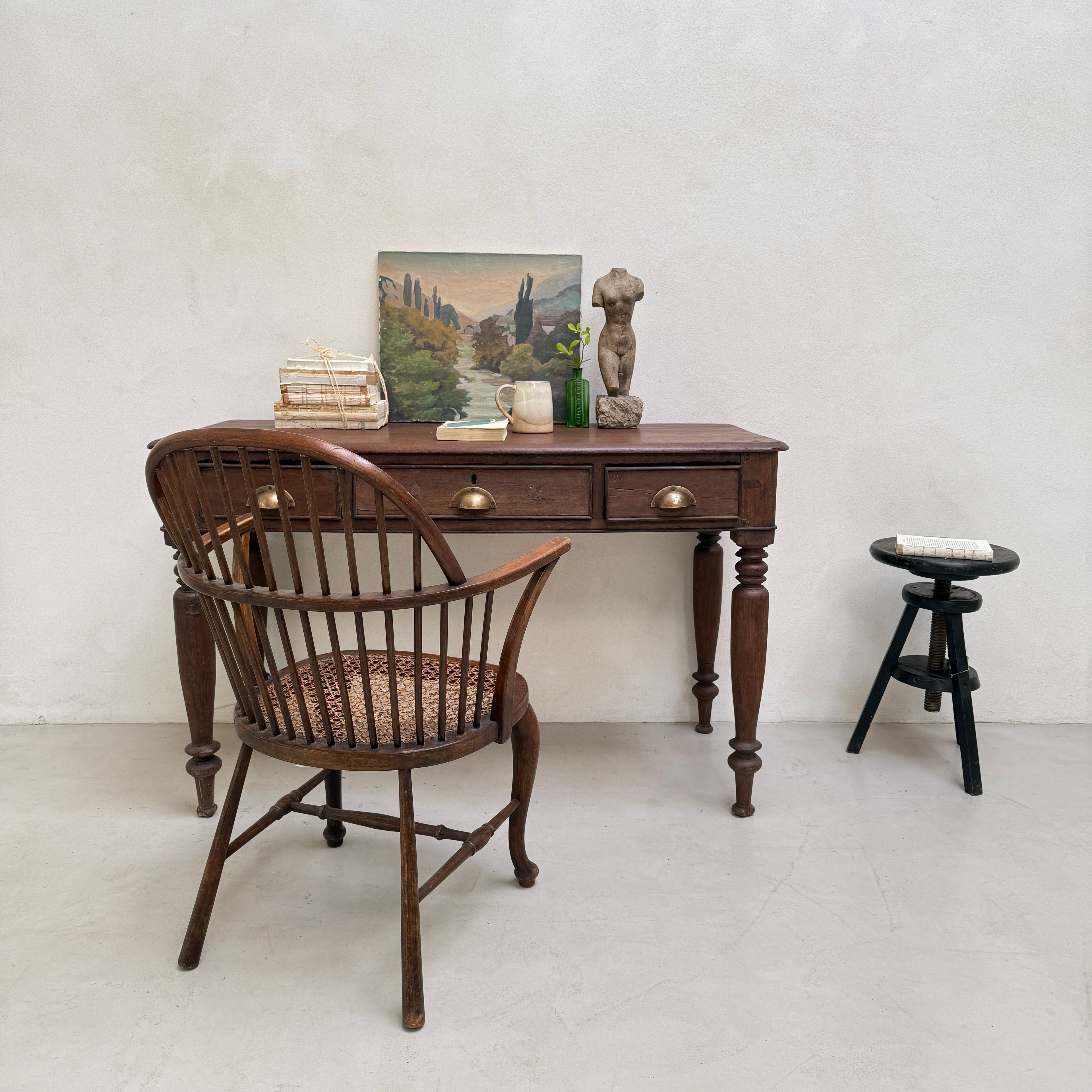 Antique Dark Wood Desk | Harry