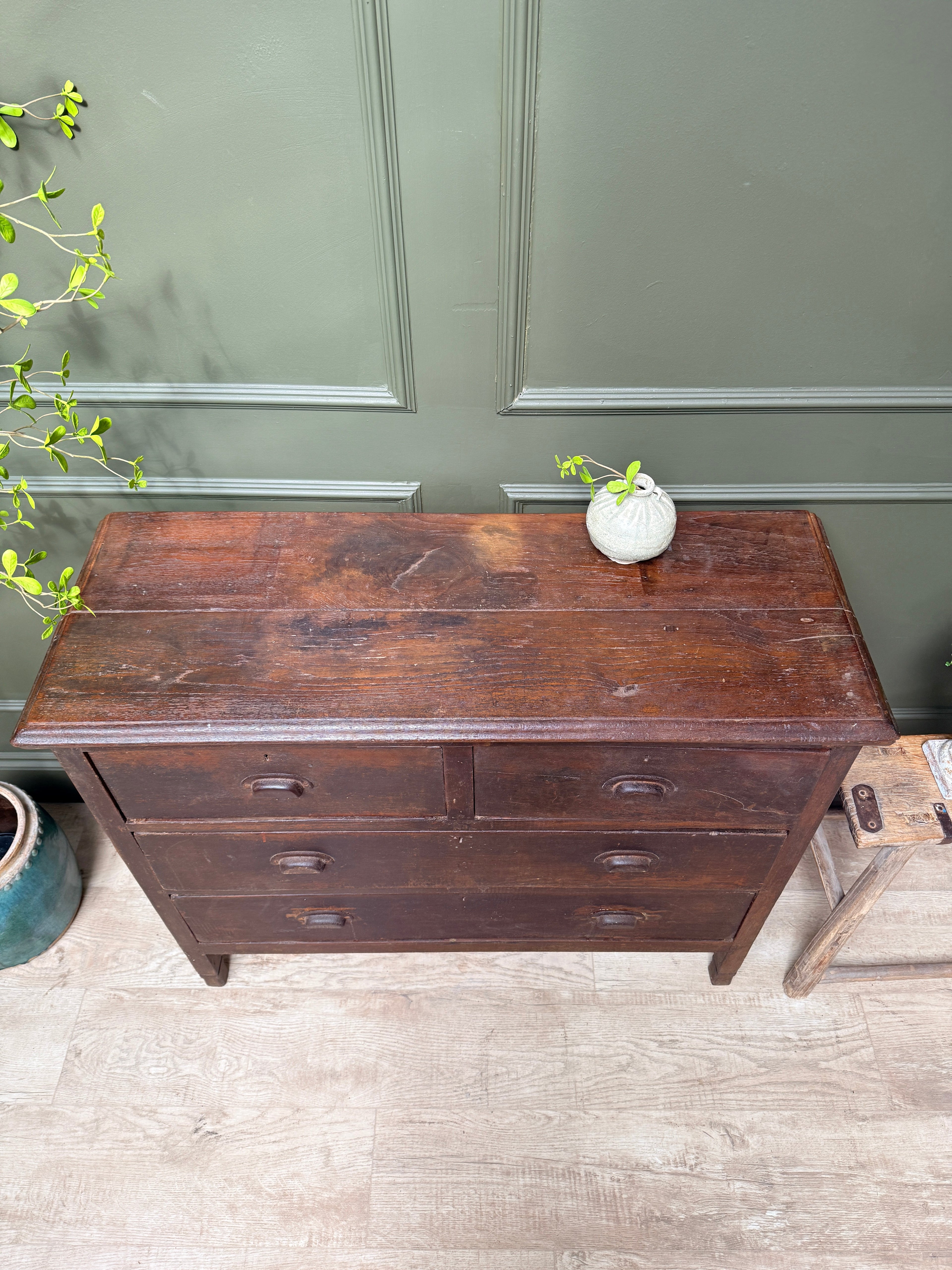 Antique Dark wood chest of drawers | Isobel