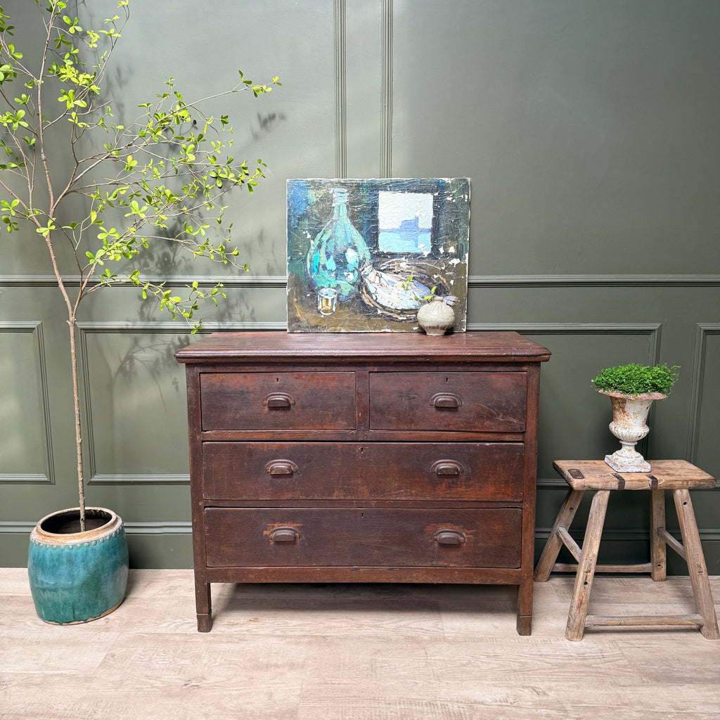 Antique Dark wood chest of drawers | Isobel
