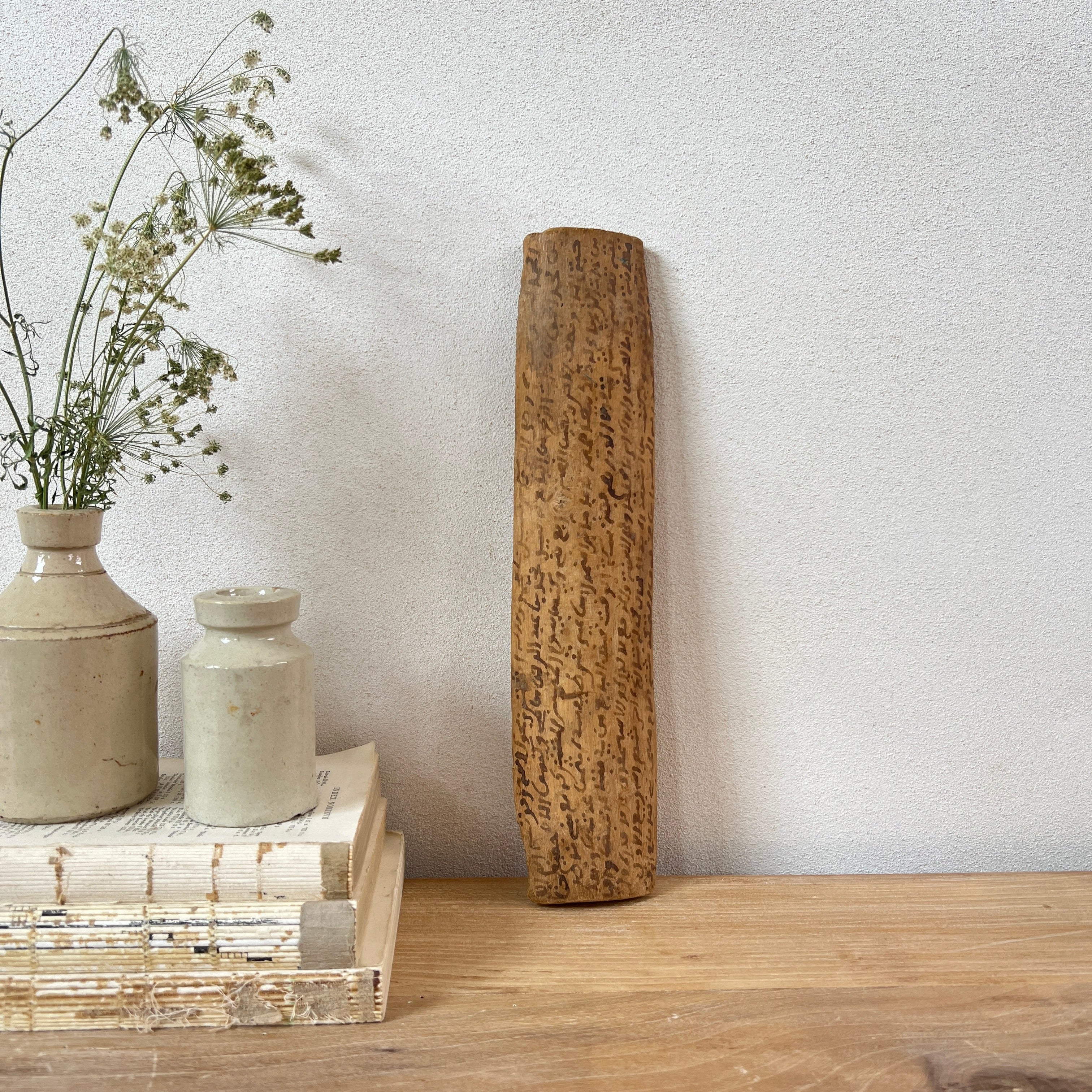 Antique Moroccan wedding contract on argan wood