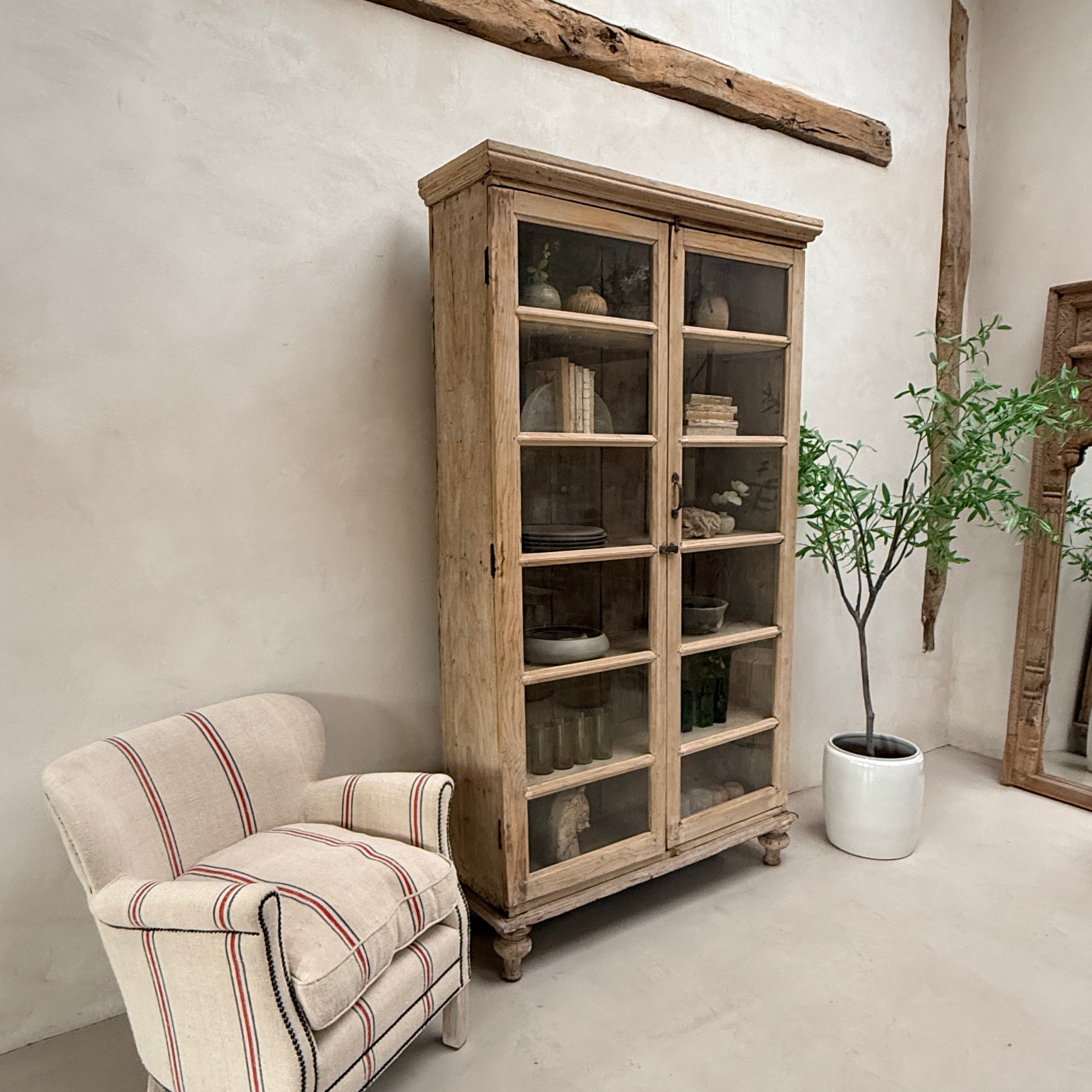 Antique Pine Glazed Armoire | Bourton