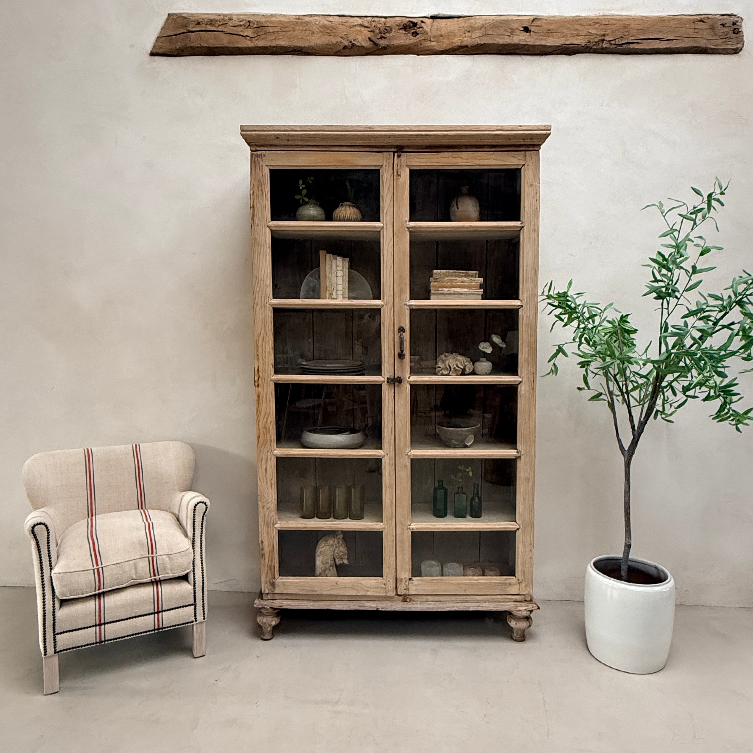 Antique Pine Glazed Armoire | Bourton
