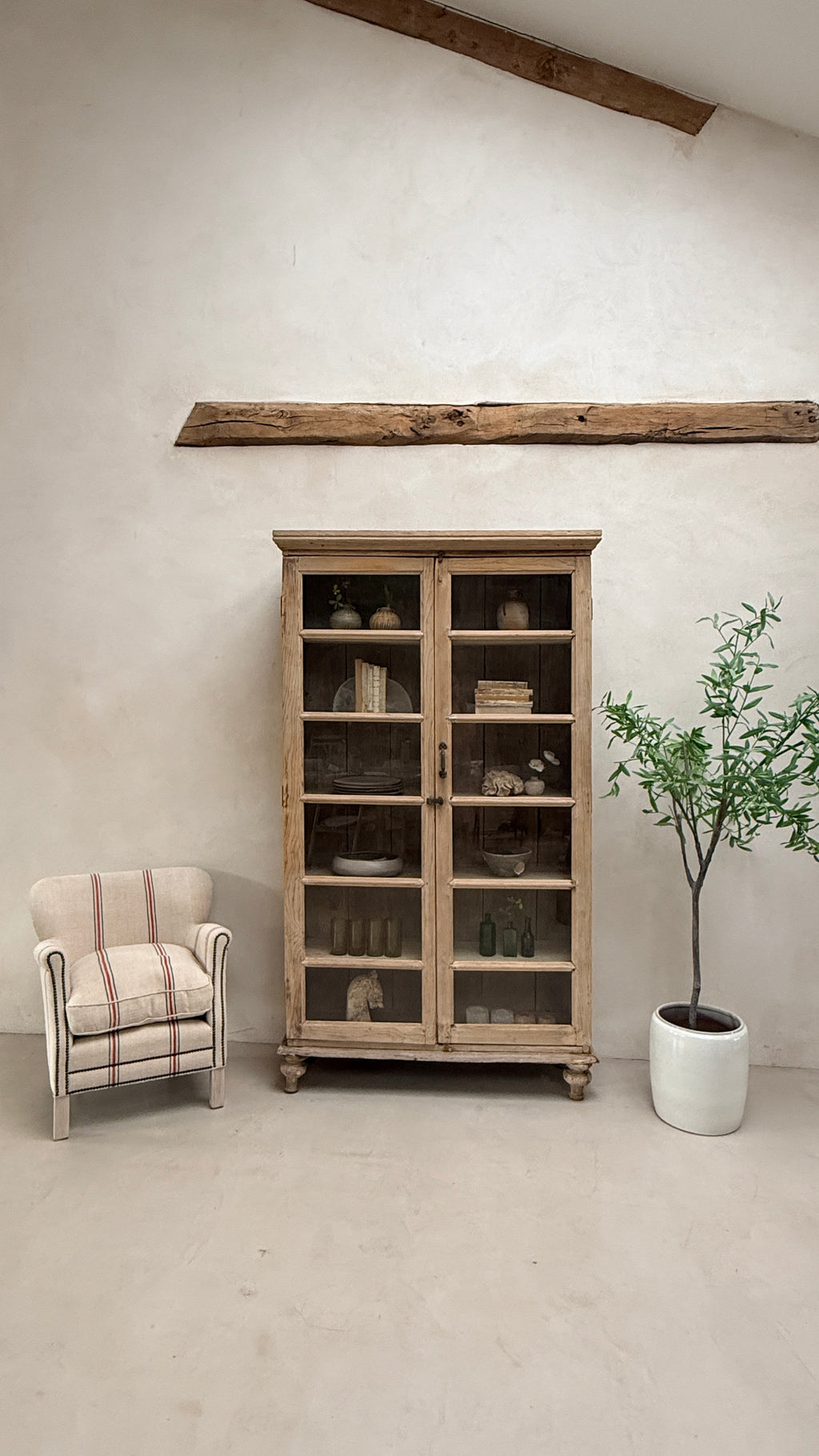 Antique Pine Glazed Armoire | Bourton