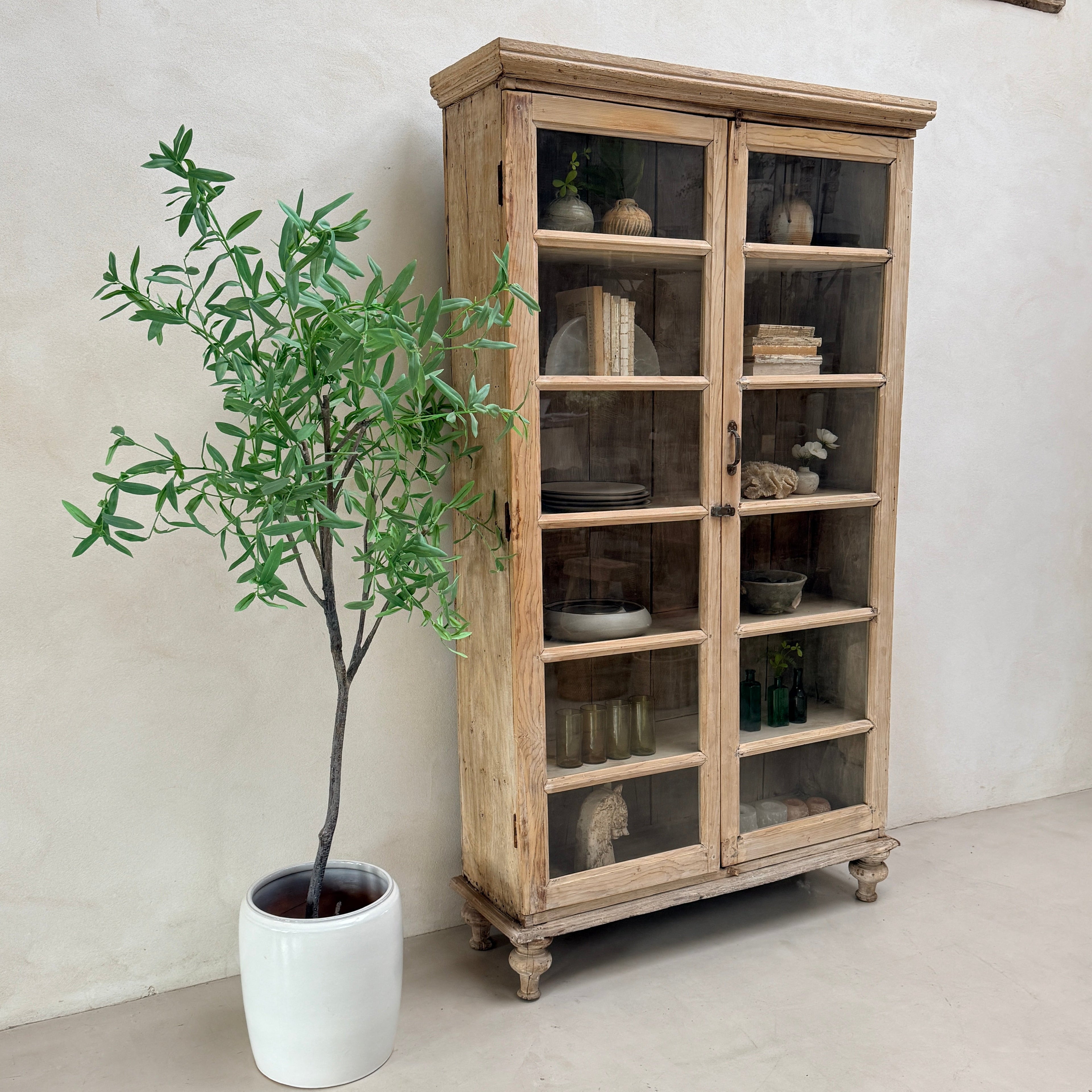Antique Pine Glazed Armoire | Bourton