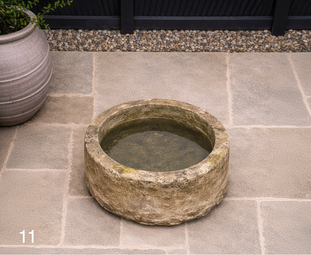 Antique Round Stone Trough