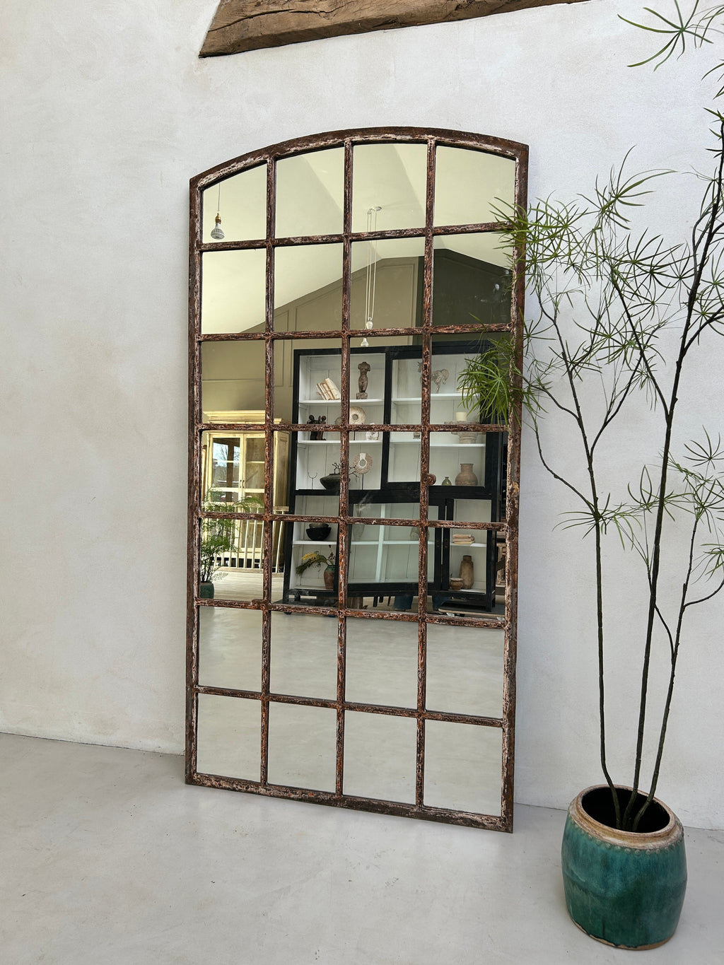 Antique arched window mirror Barak