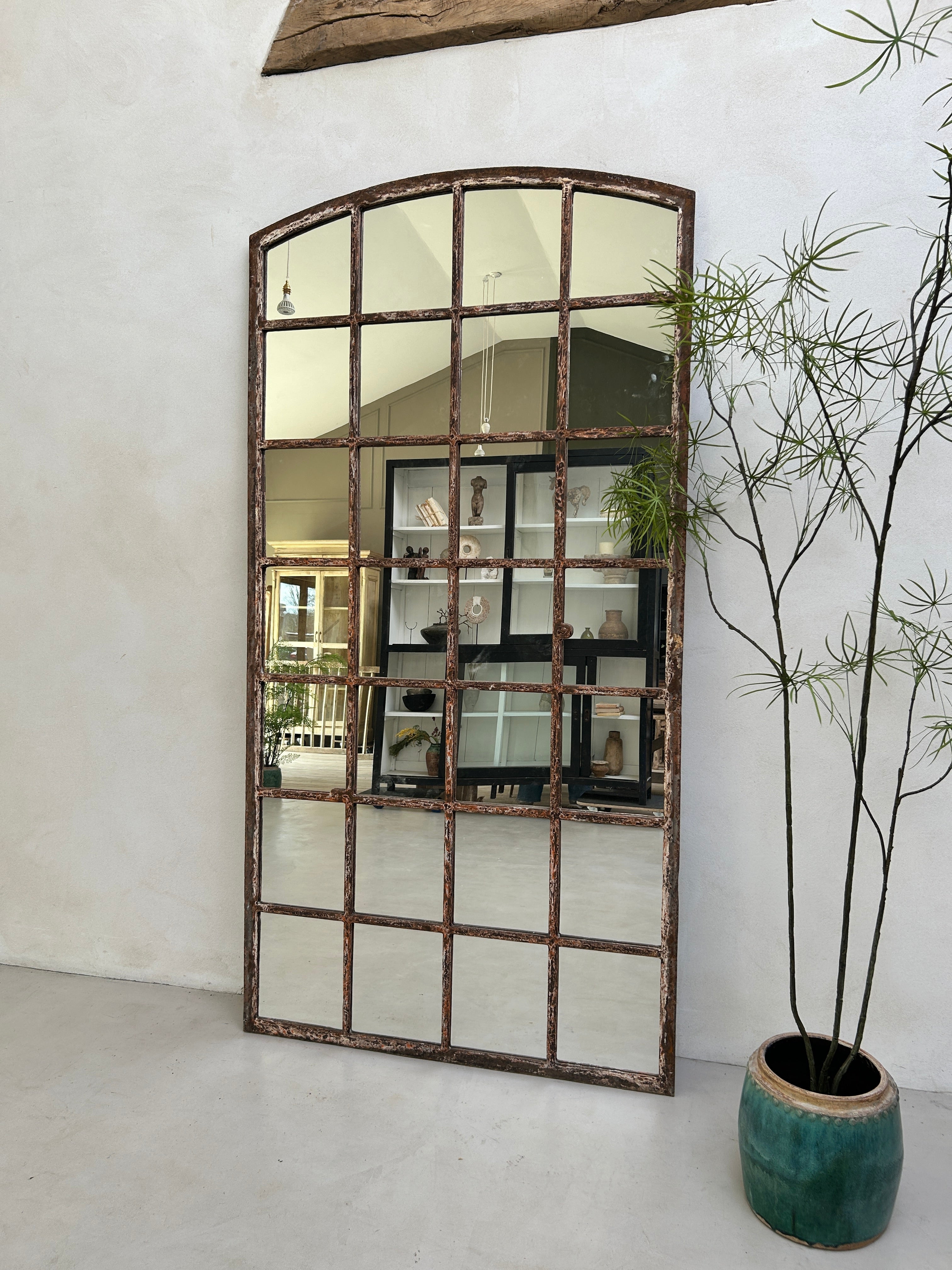 Antique arched window mirror Barak