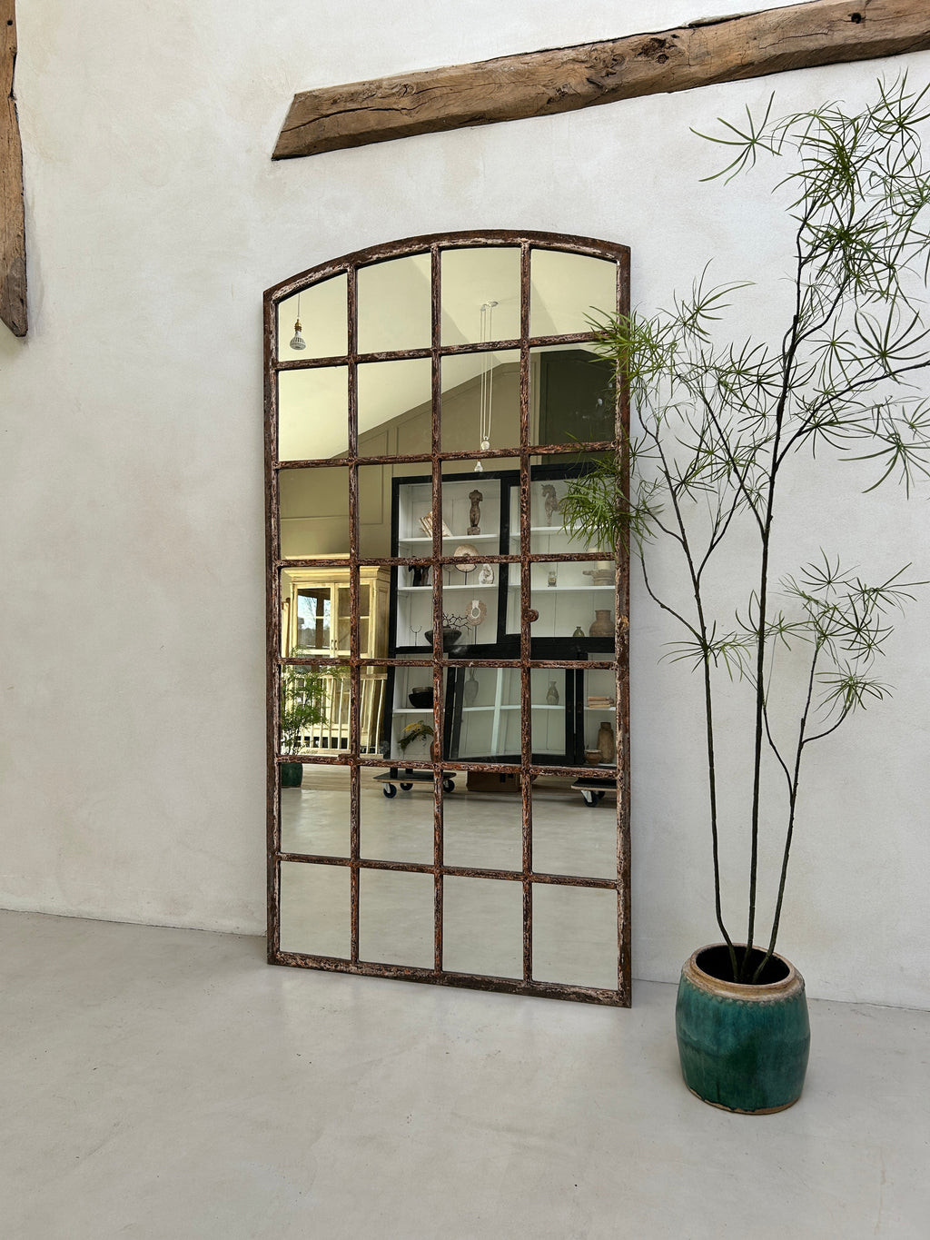 Antique arched window mirror Barak