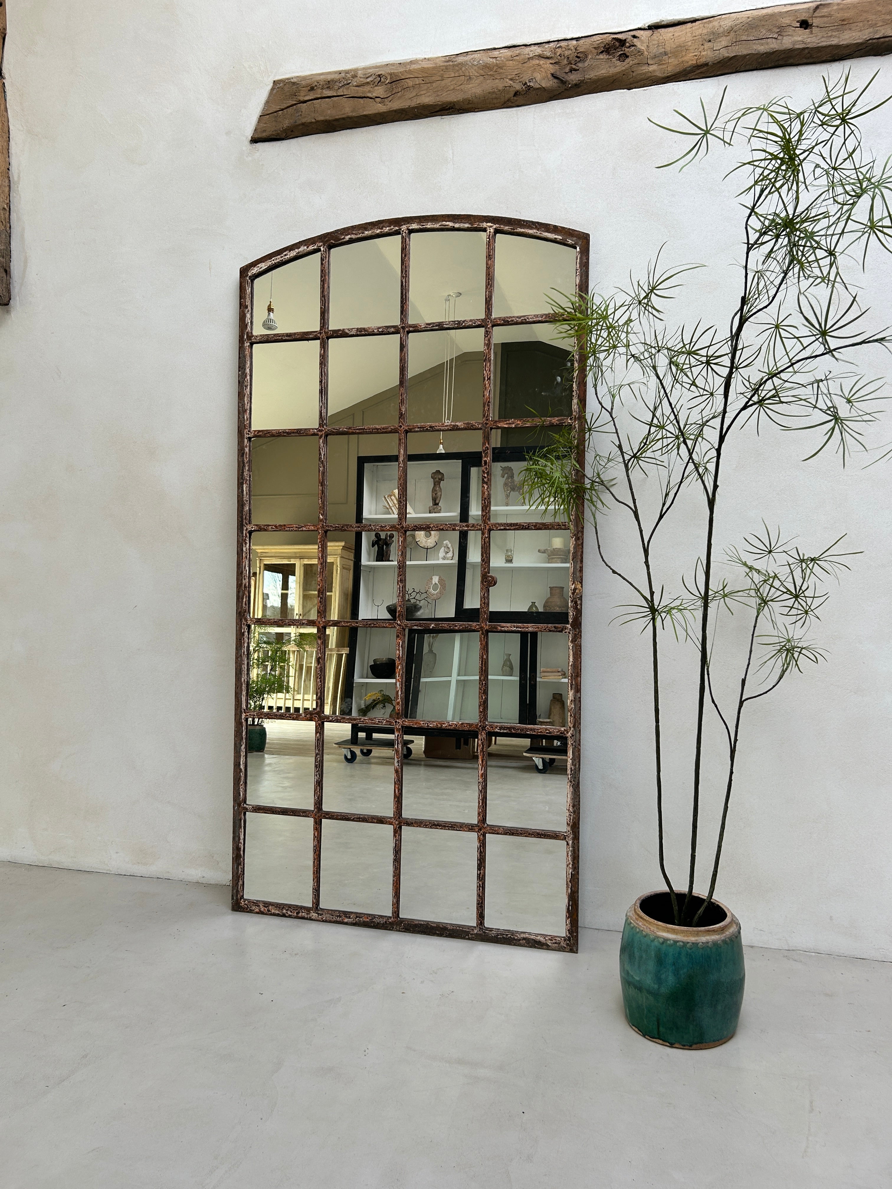 Antique arched window mirror Barak