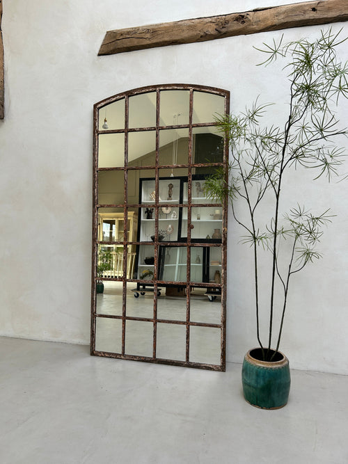 Antique arched window mirror Barak