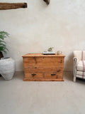 Antique pine blanket box with drawers | Maya