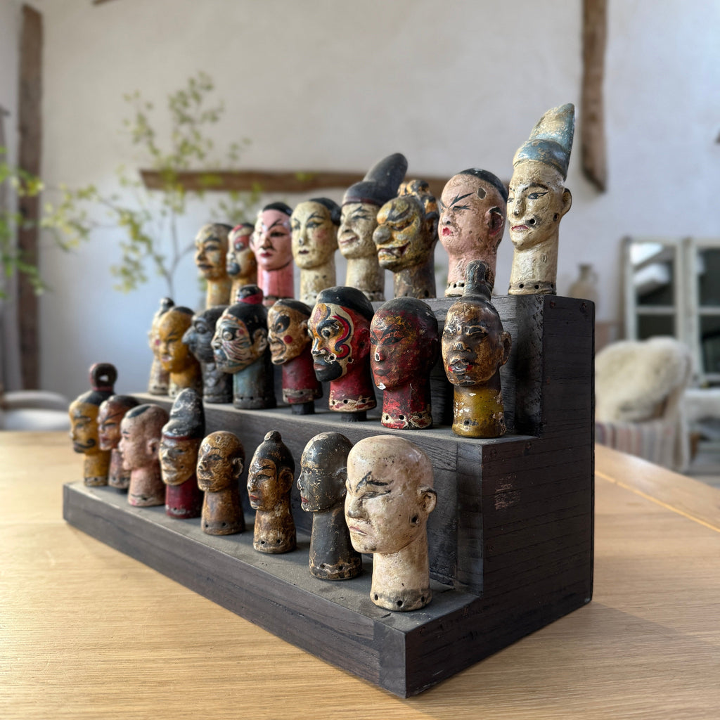 Antique puppet theatre figures