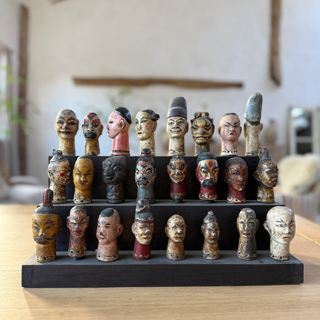 Antique puppet theatre figures