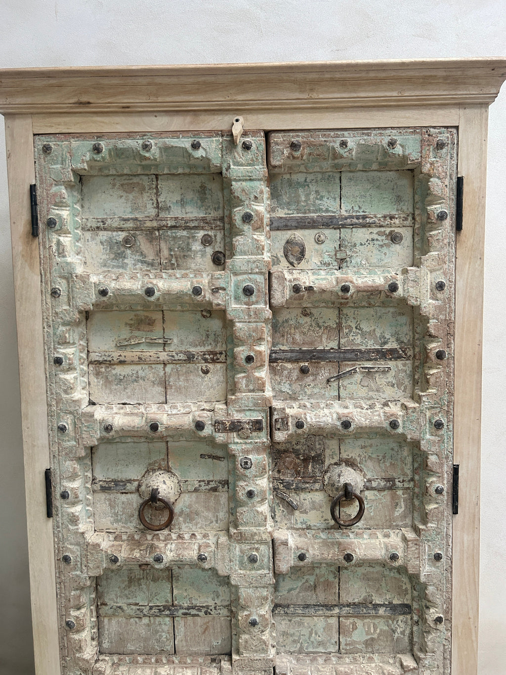Antique rustic white washed Cupboard | Ayesha