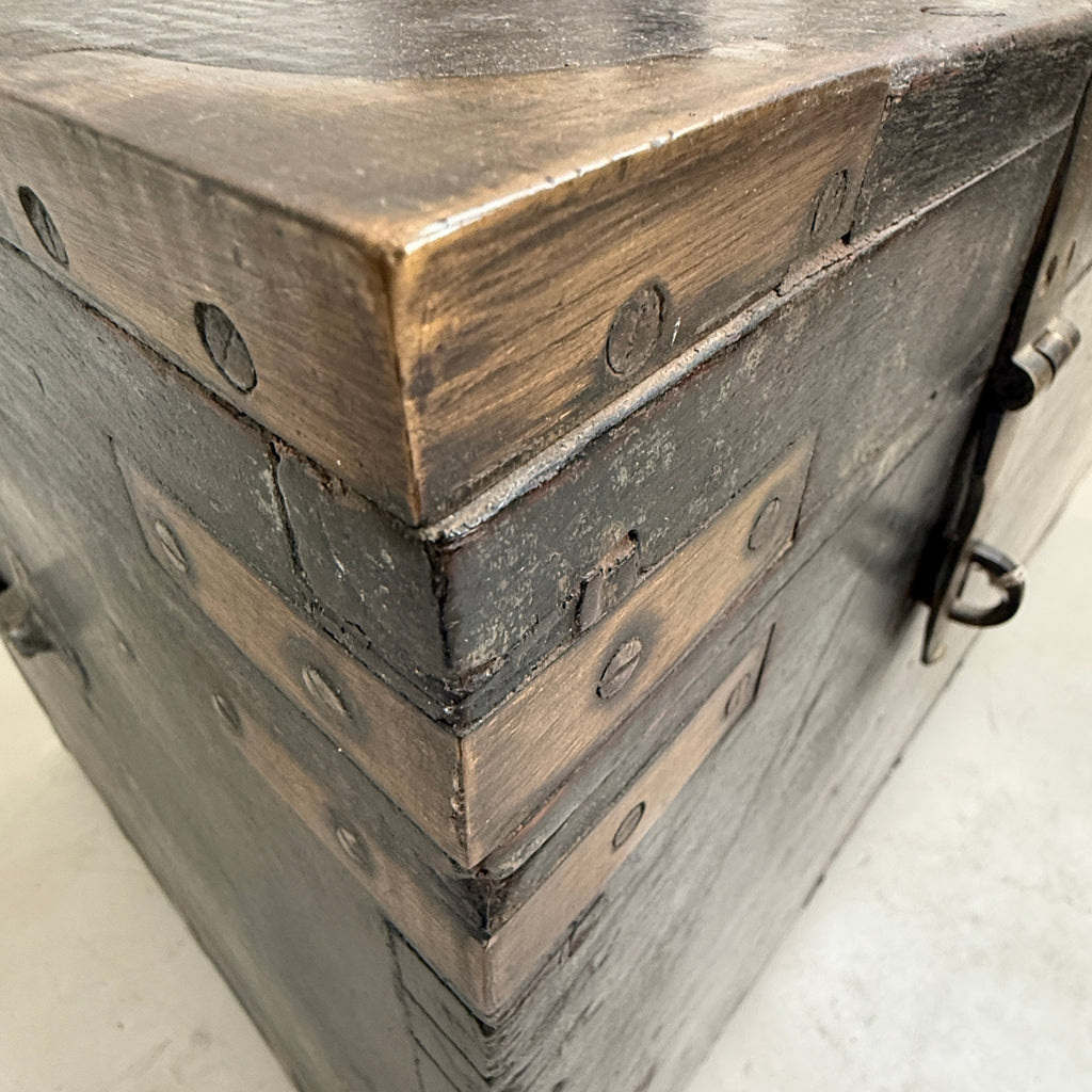 Large Antique Teak Merchant’s Trunk | Frieth
