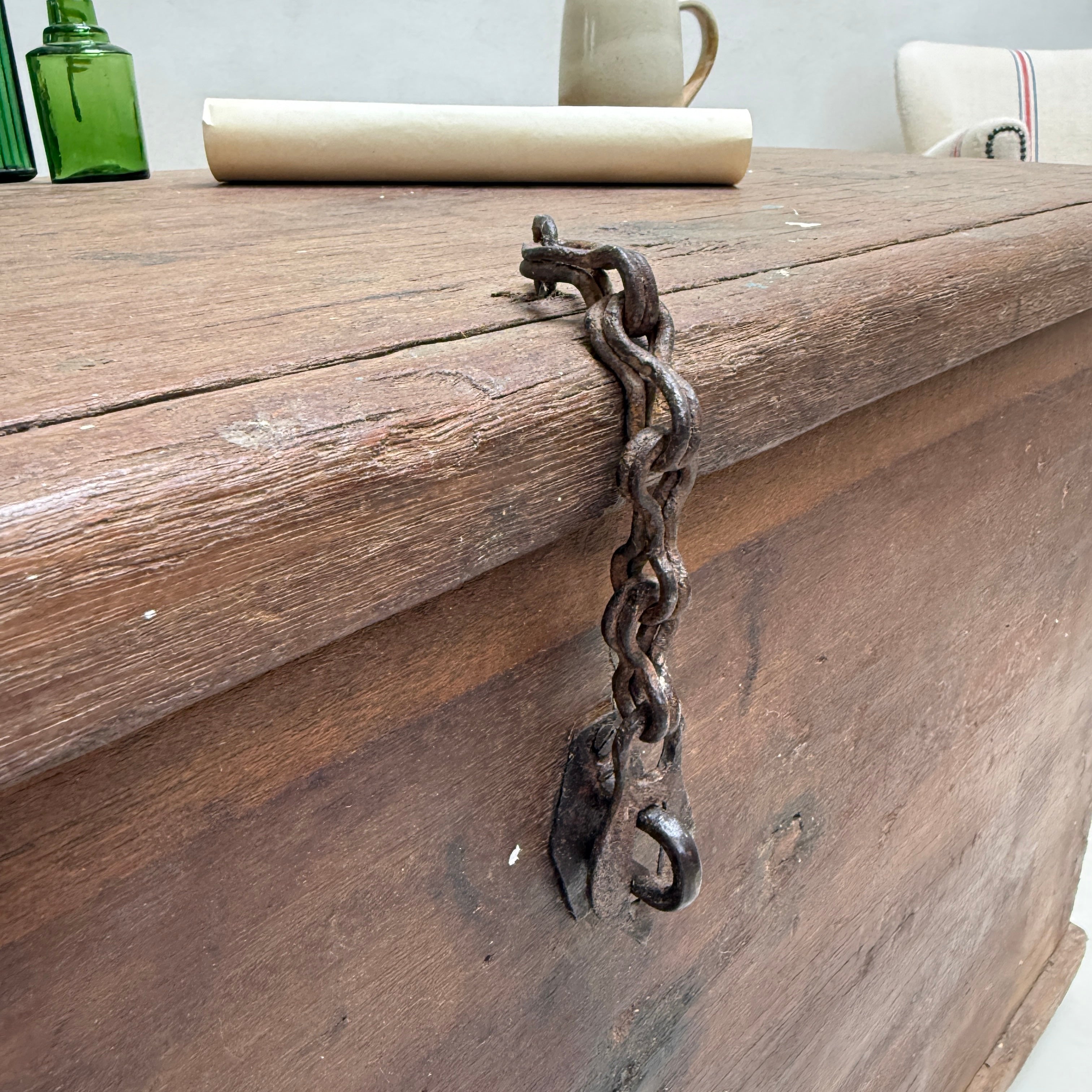 Antique solid teak blanket box storage trunk | Bray