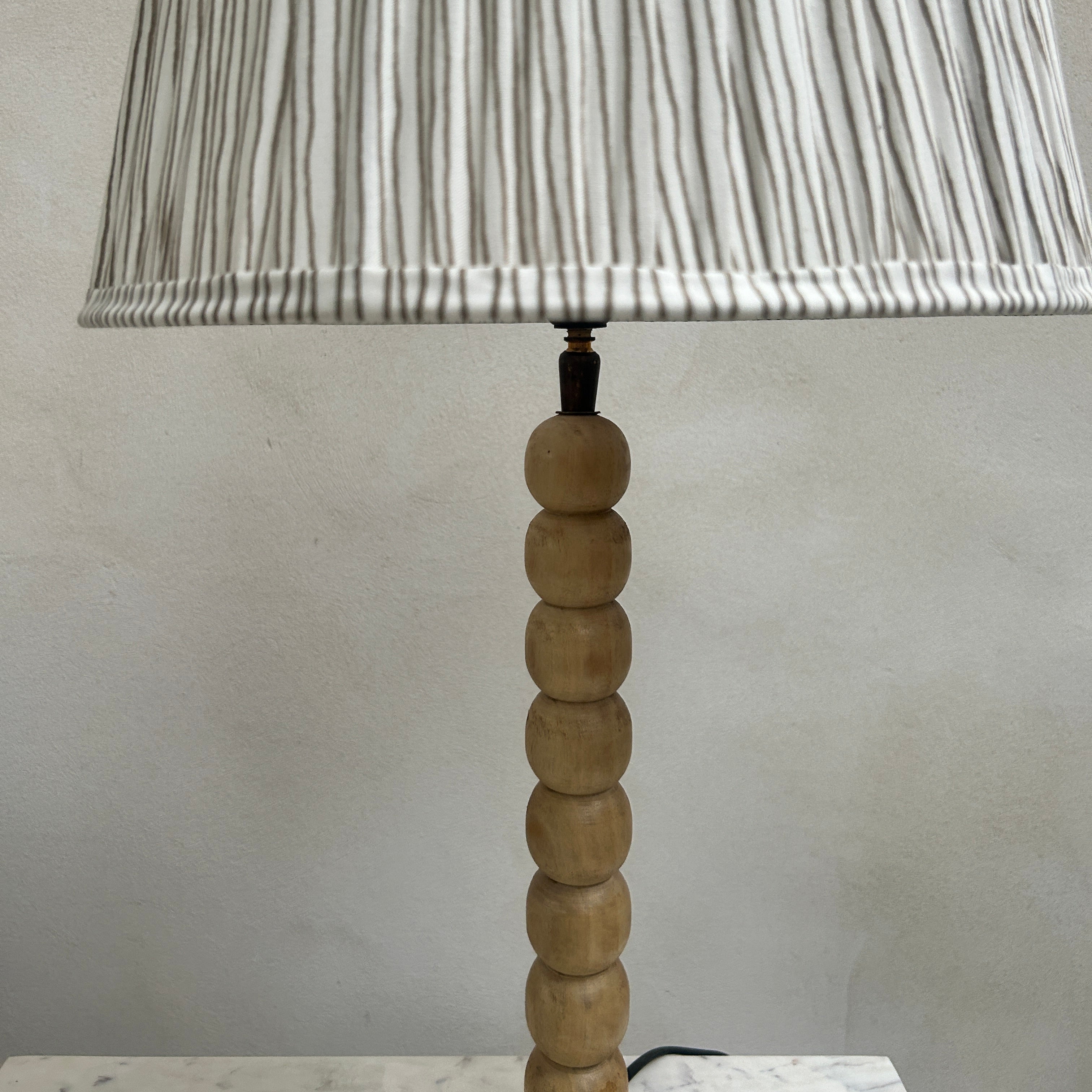 Bobbin Table Lamp | Pale Wood