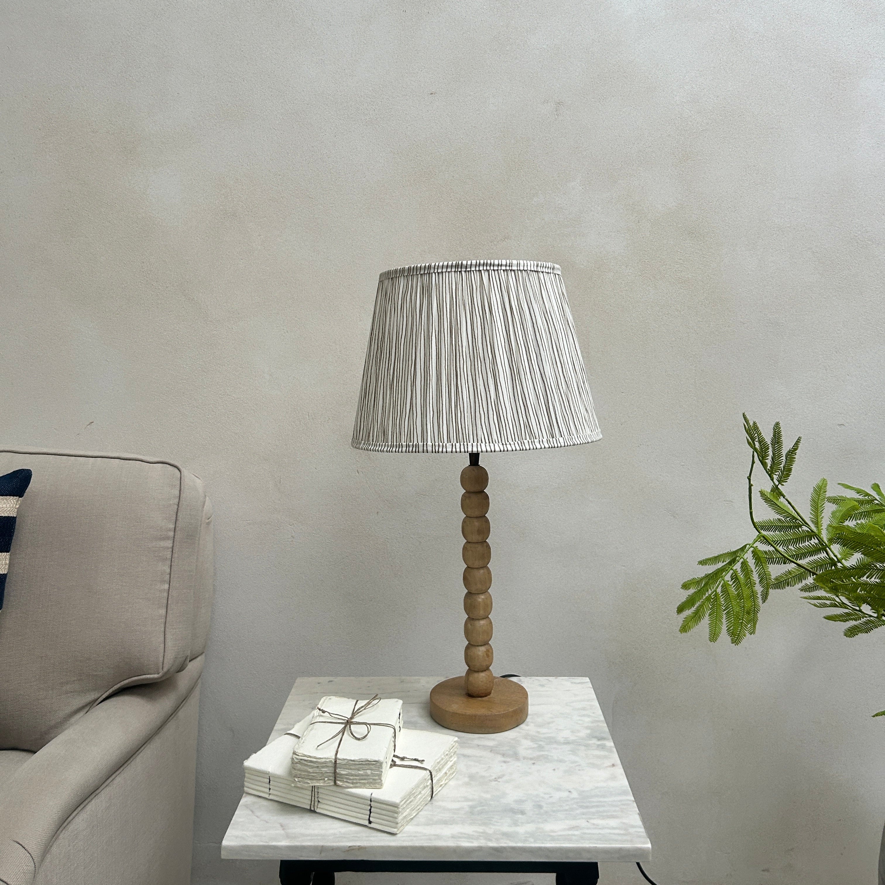 Bobbin Table Lamp | Pale Wood