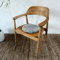 Curled wool seat pad Grey