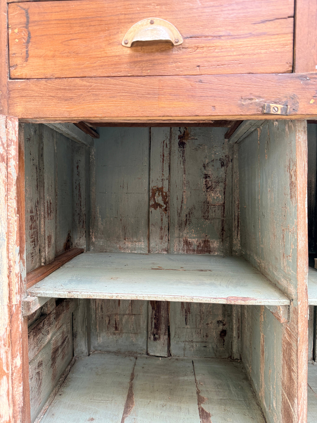 Small Antique Dark Wood Cupboard | Miles