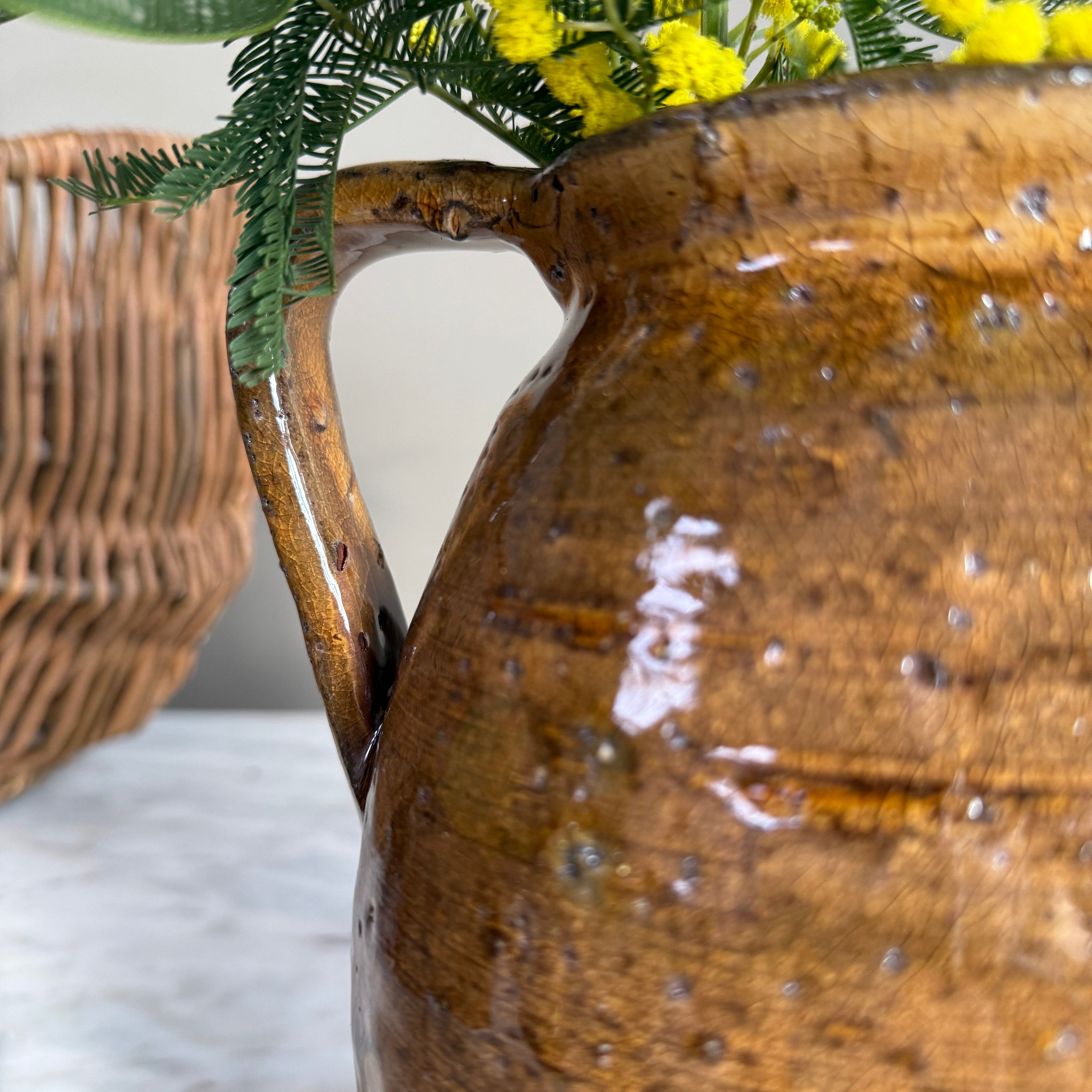Decorative jug brown glaze | Betty
