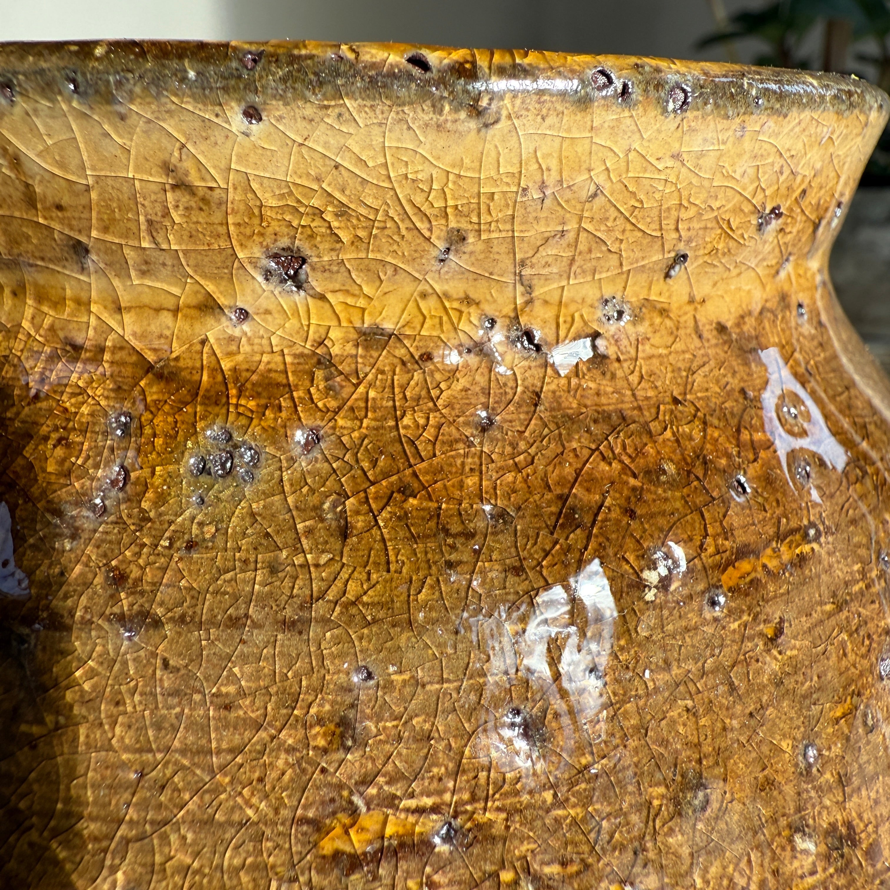 Decorative jug brown glaze | Betty