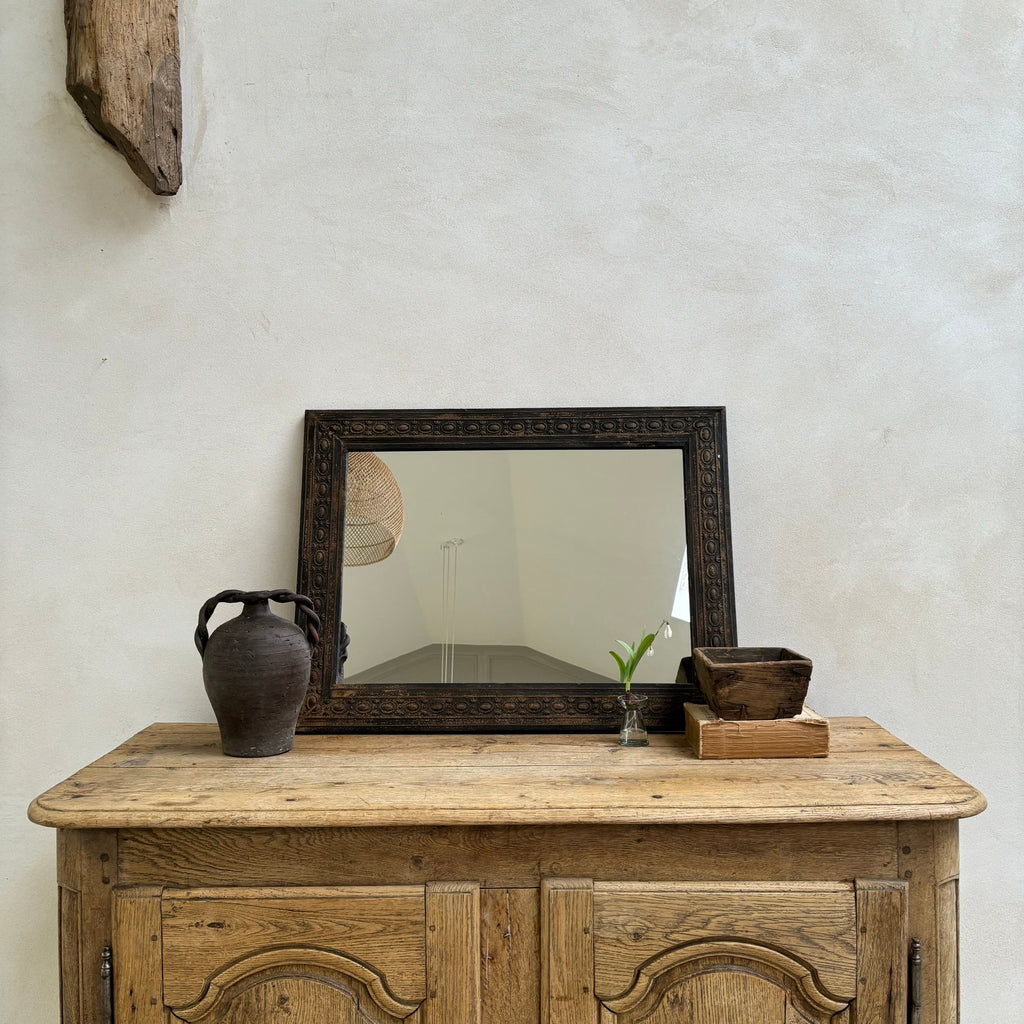 Distressed Metal Framed Mirror