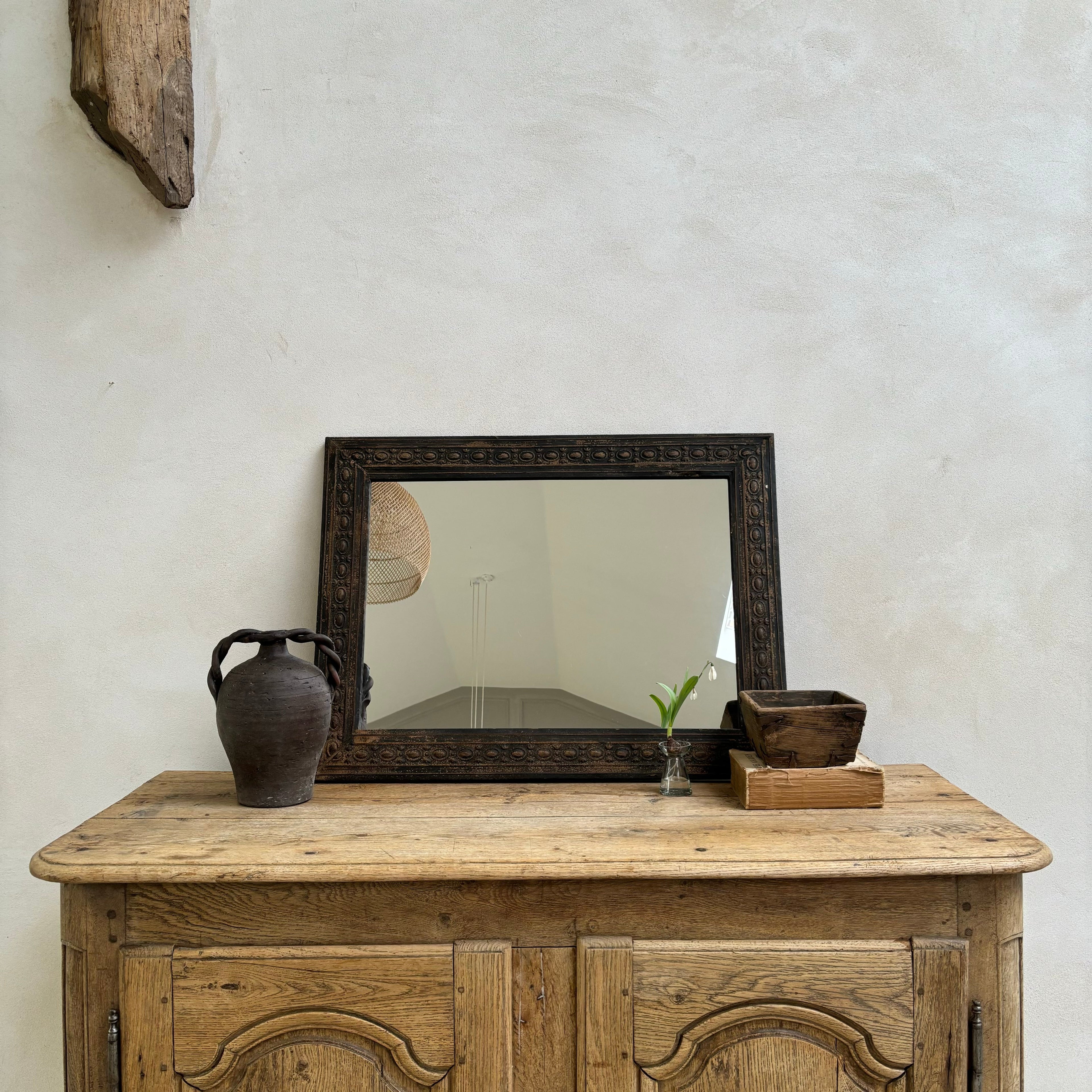 Distressed Metal Framed Mirror