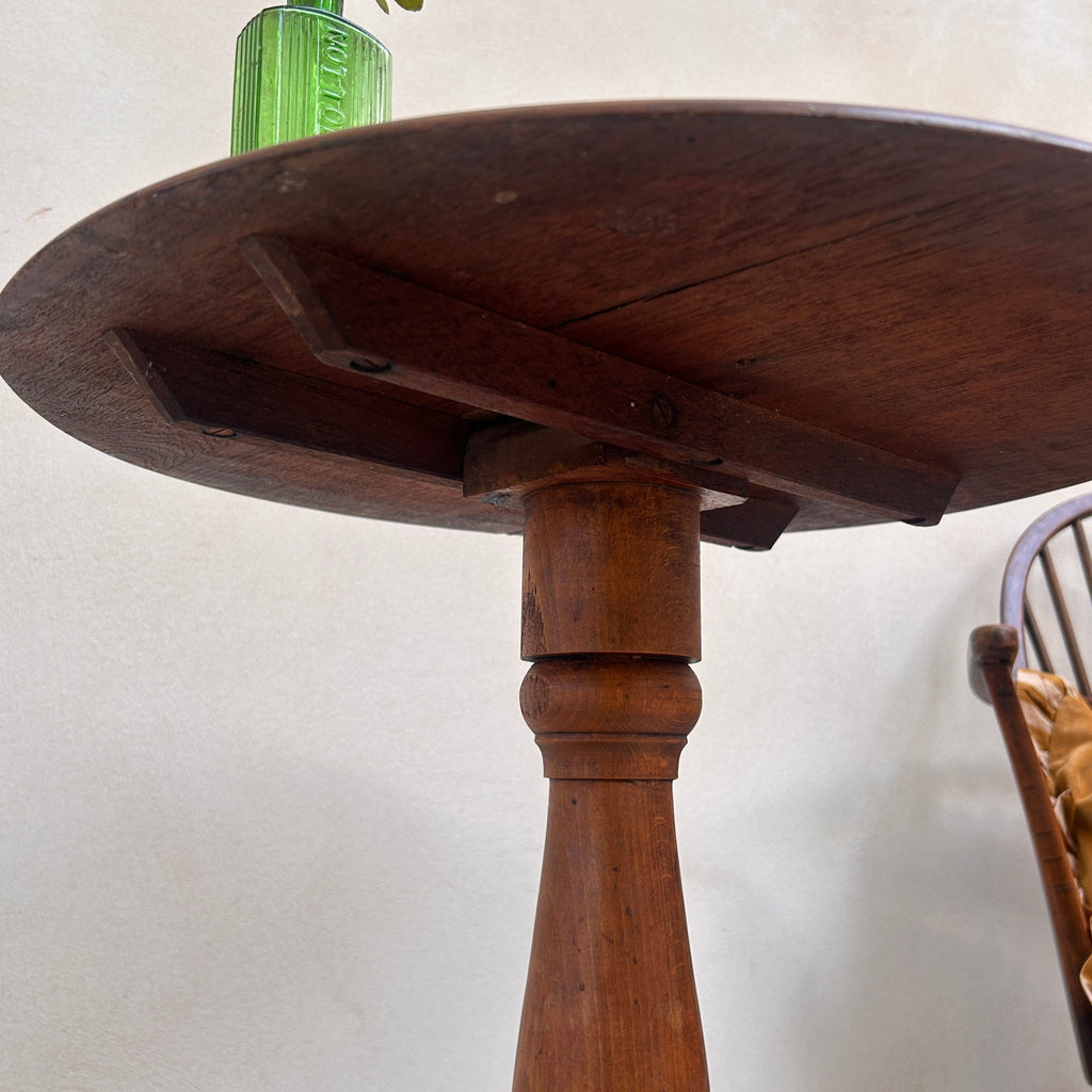 English Antique dark wood side table | Joko
