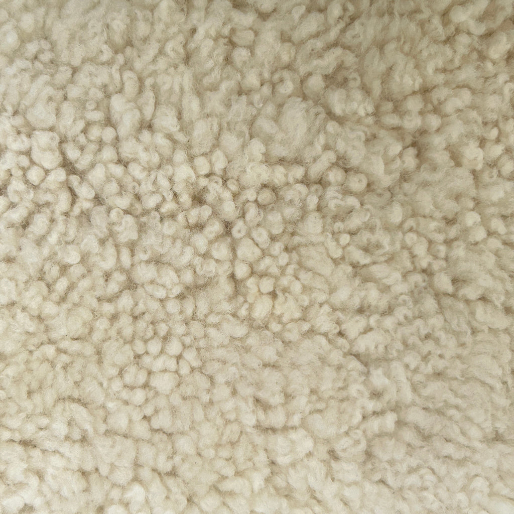 Extra large natural shearling sheepskin rug