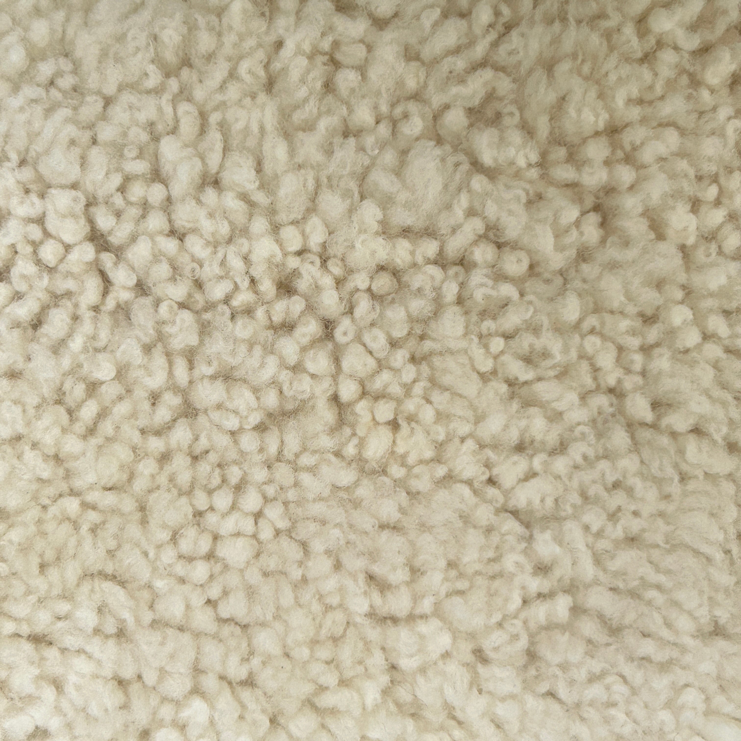 Extra large natural shearling sheepskin rug