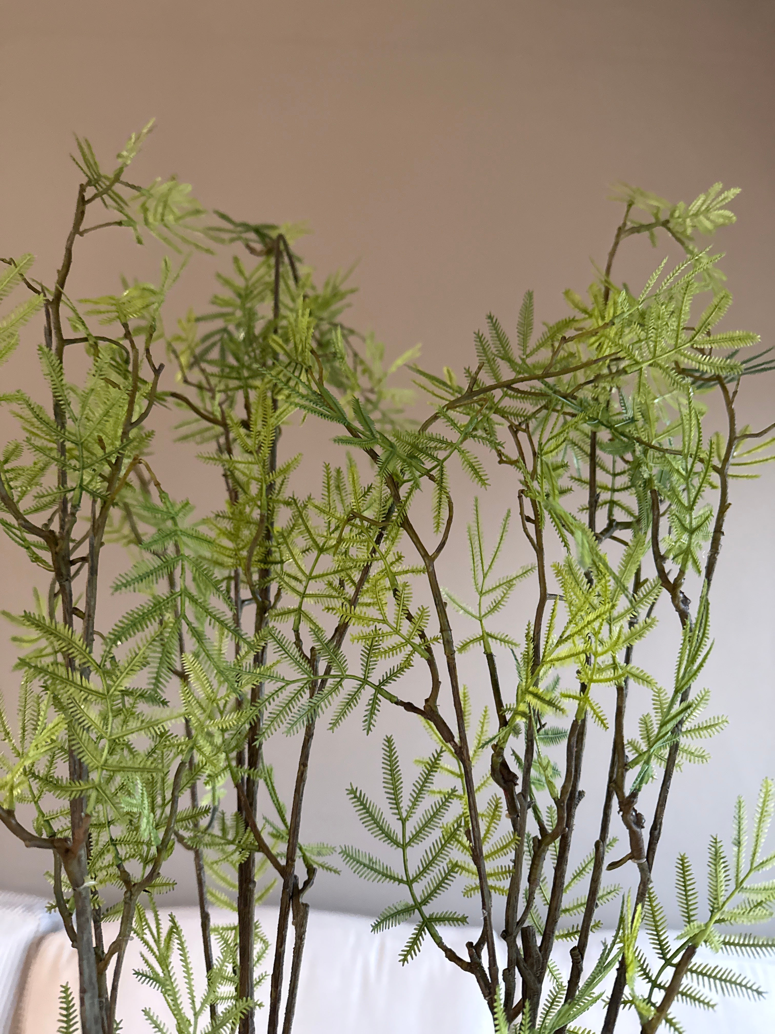Faux mimosa bush green 110cm